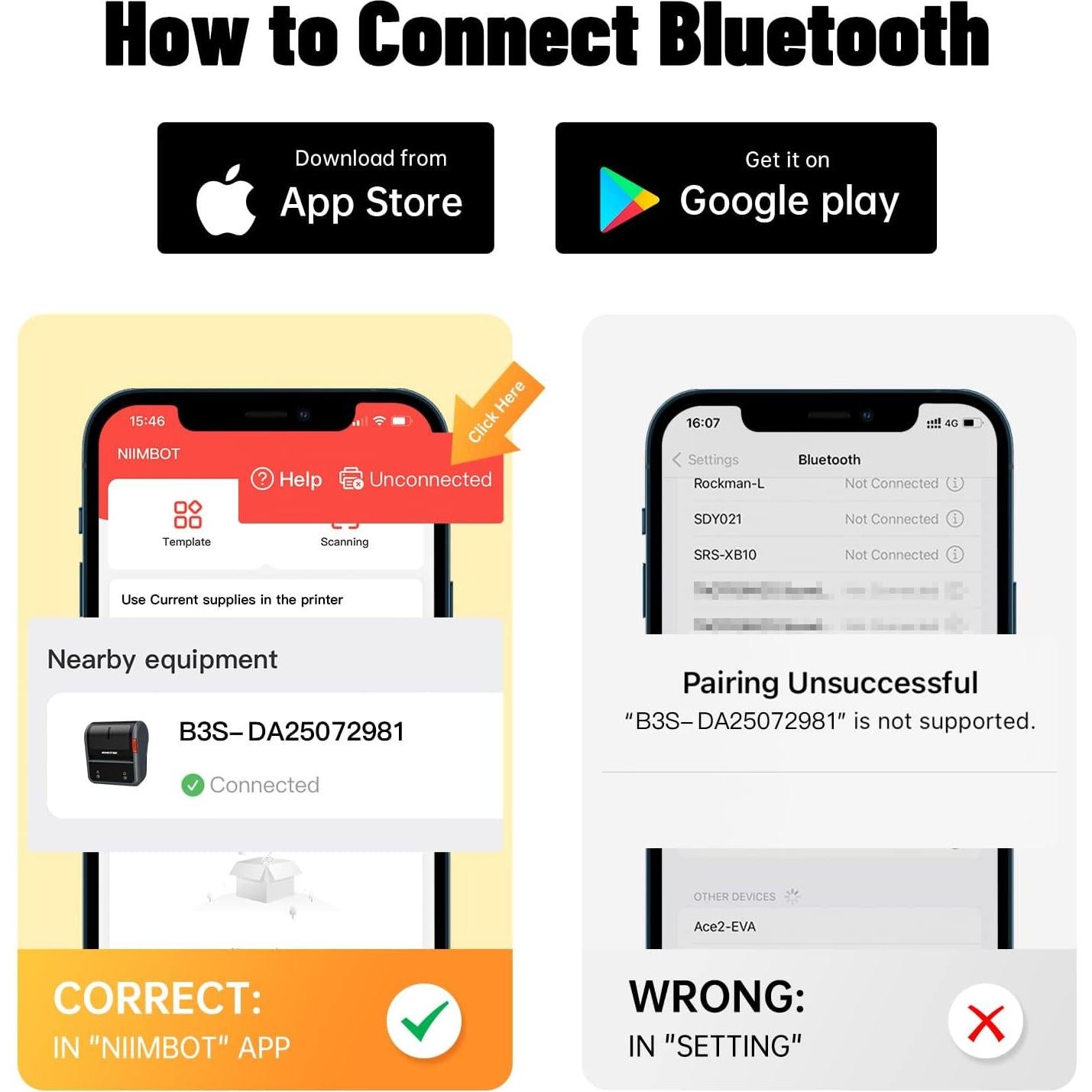 Impresora Térmica de Etiquetas NIIMBOT B3S Portátil 3"