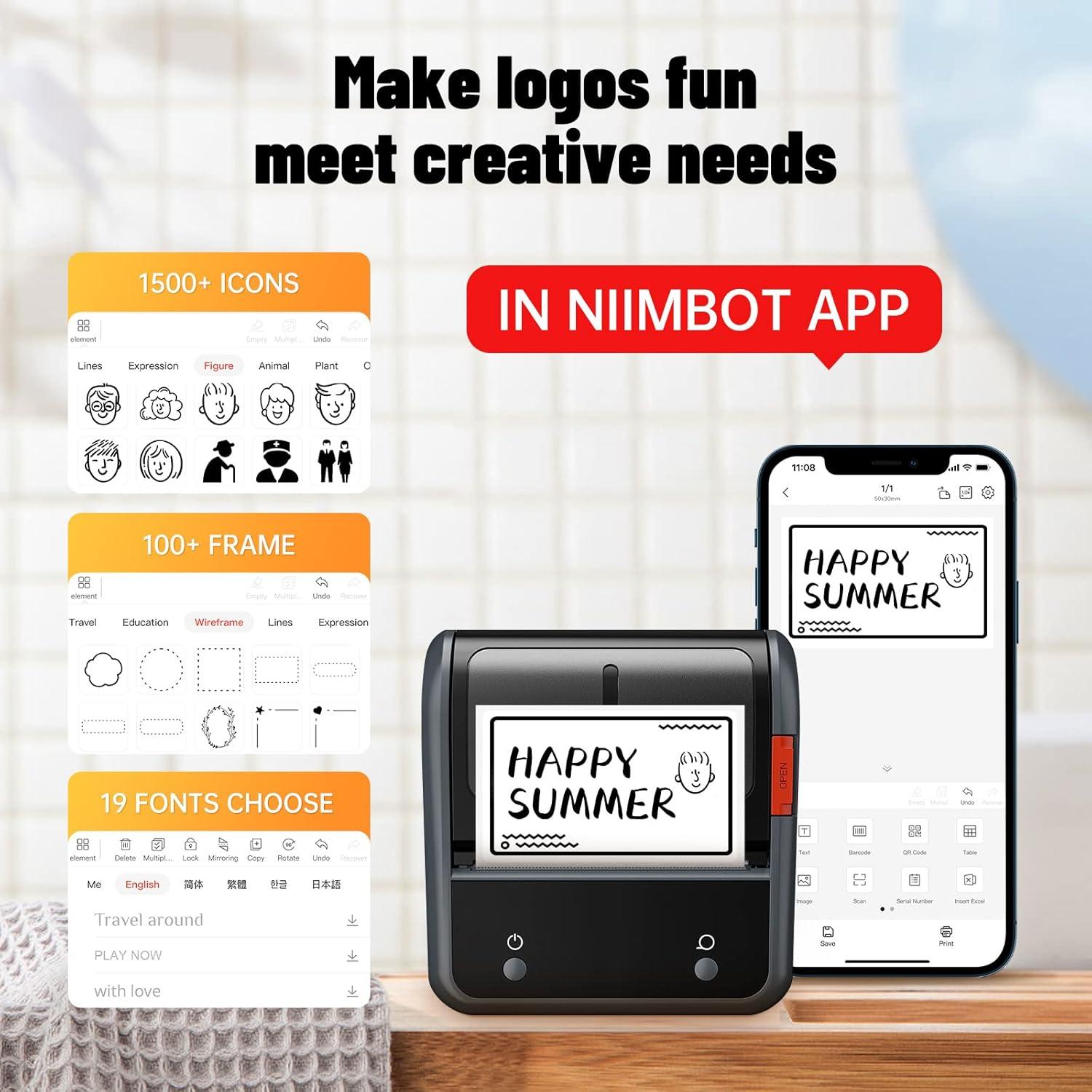 Impresora Térmica de Etiquetas NIIMBOT B3S Portátil 3"