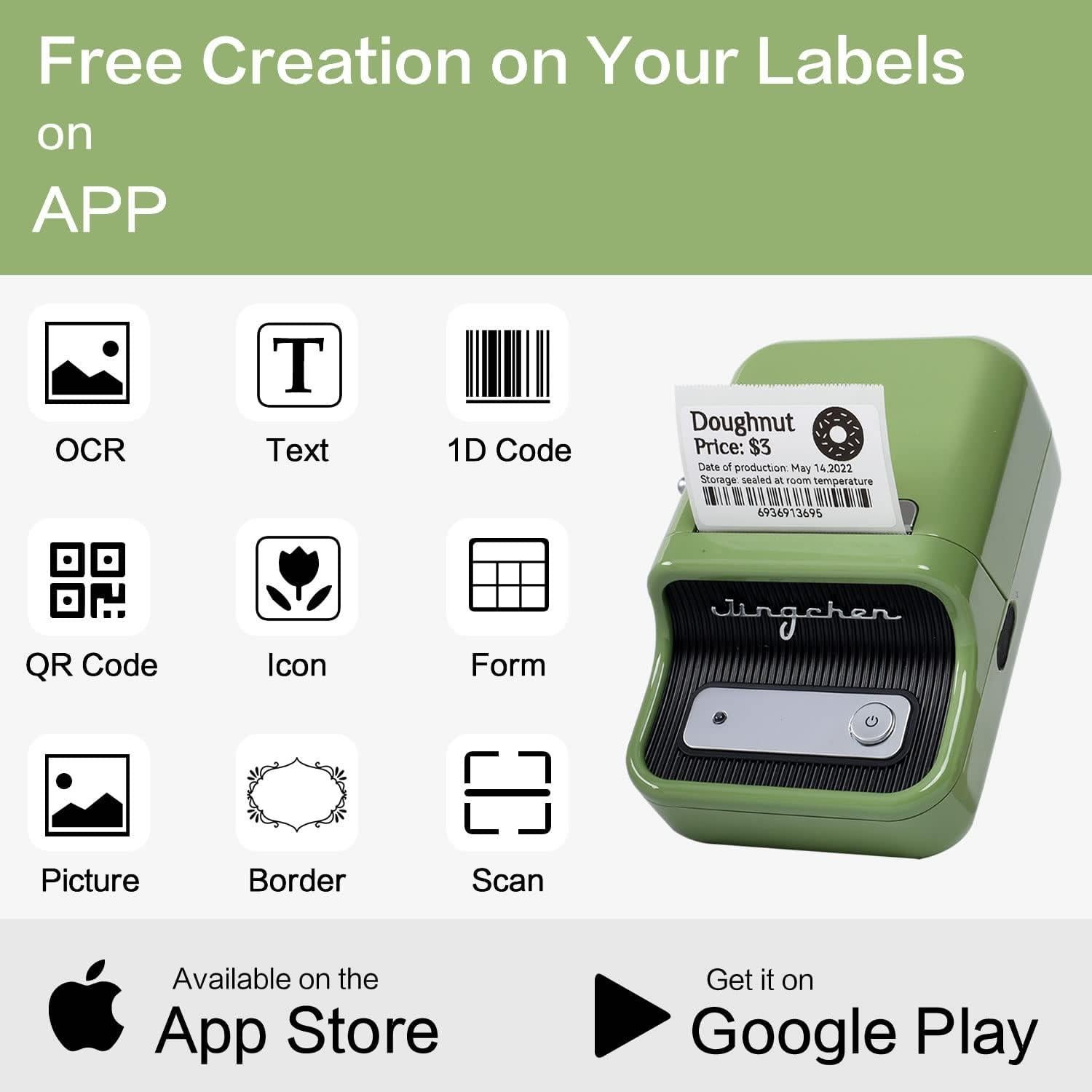 Impresora de Etiquetas Térmica Portátil Niimbot B21 Bluetooth Verde