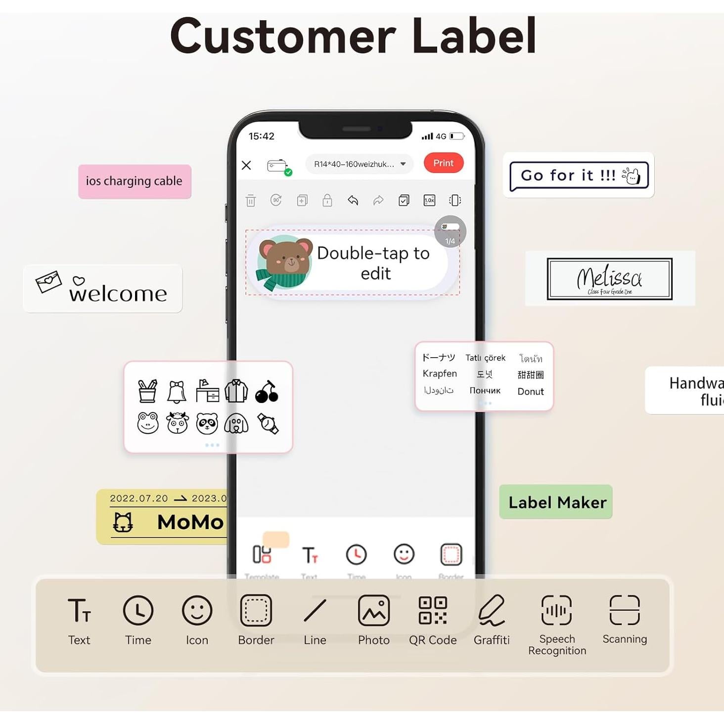 6 Rollos de Cinta de Etiquetas Térmicas NIIMBOT D11/D110/D101
