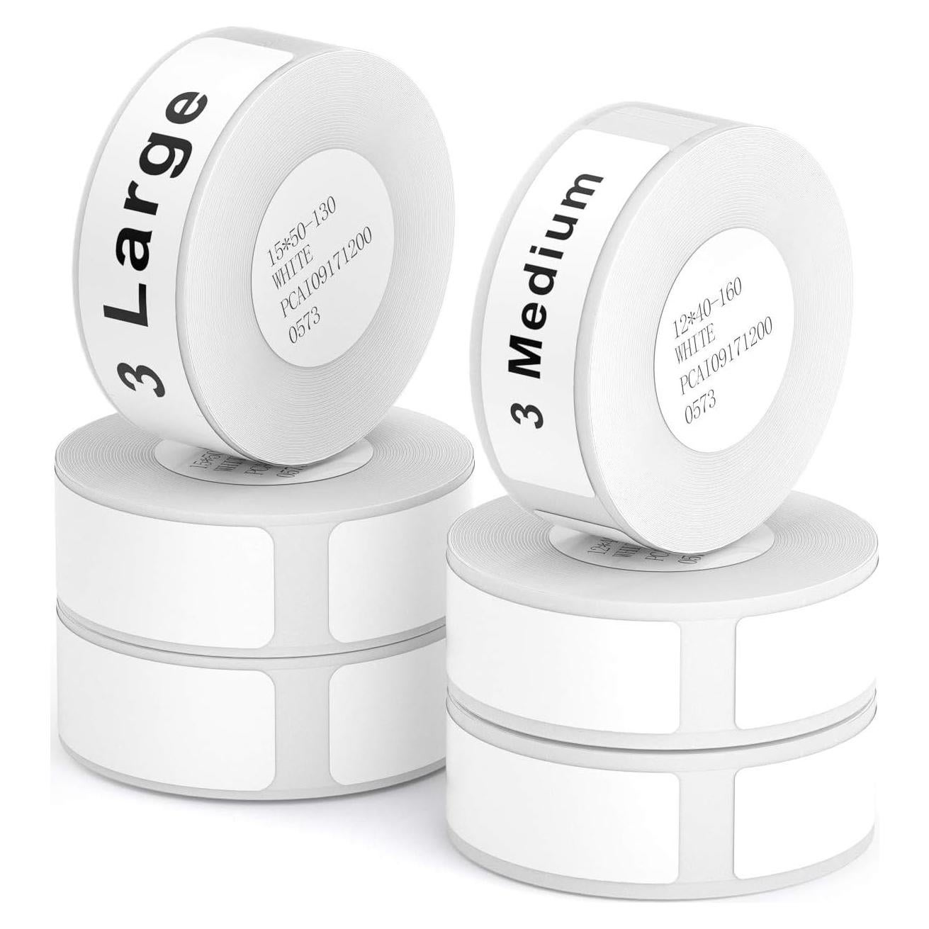 Cinta de Etiquetas NIIMBOT D11 6 Rollos Papel Adhesivo 14x11mm