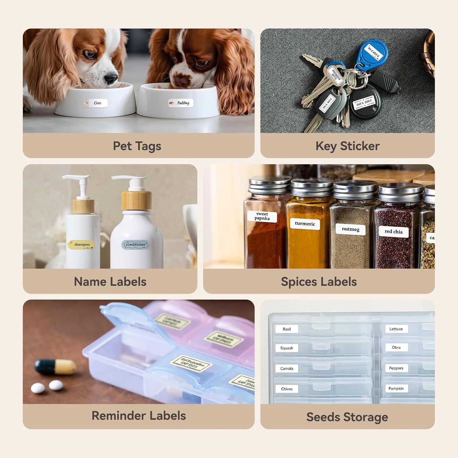 Cinta de Etiquetas NIIMBOT D11 6 Rollos Papel Adhesivo 14x11mm