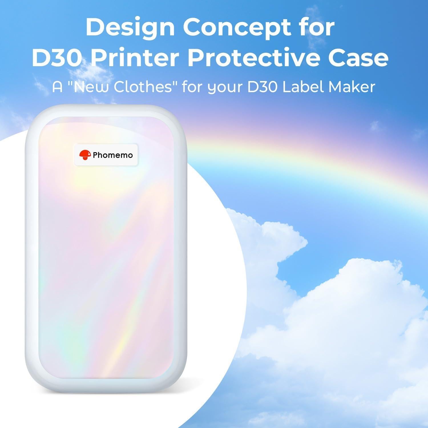 Funda de Silicona Holográfica para Etiquetadora Phomemo D30