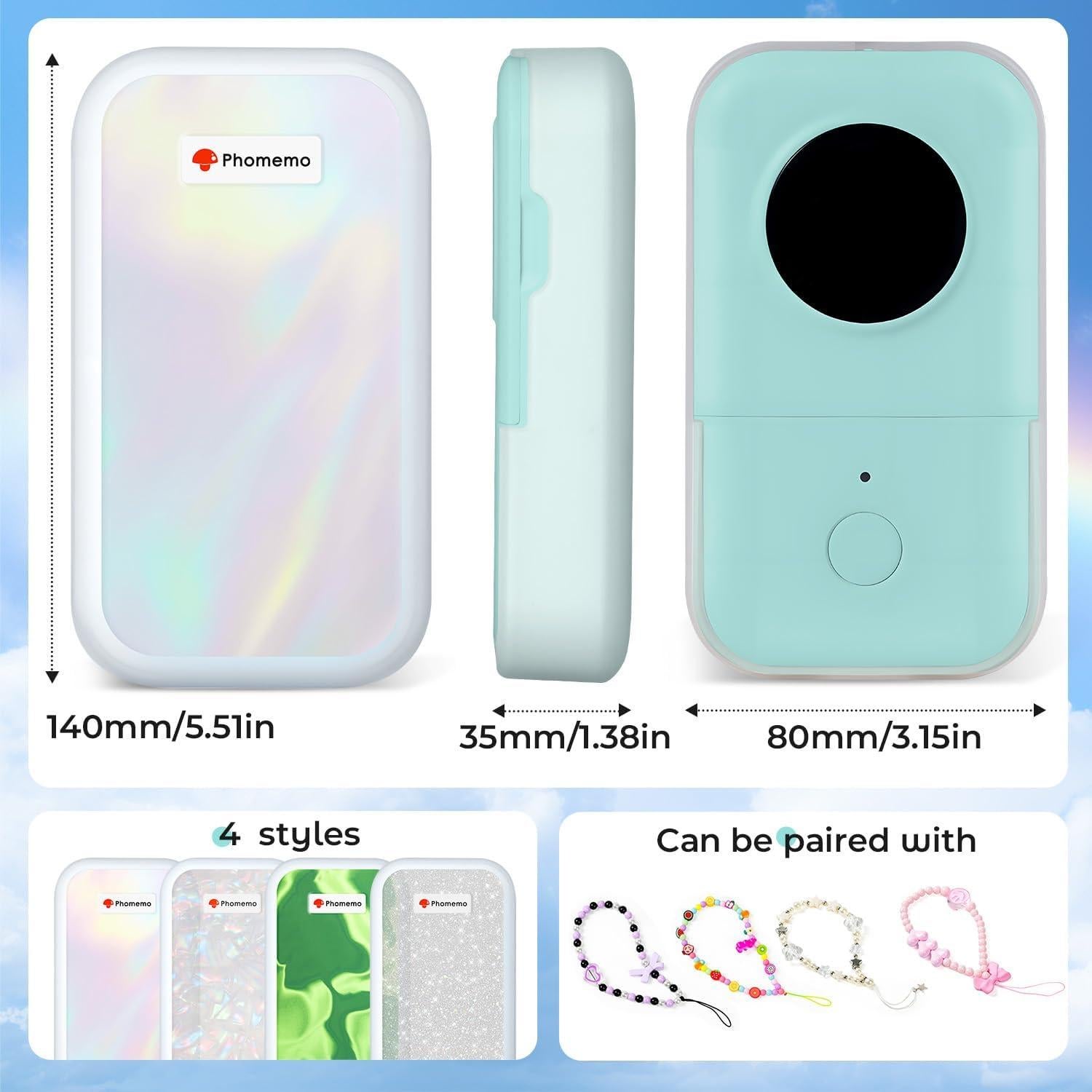 Funda de Silicona Holográfica para Etiquetadora Phomemo D30