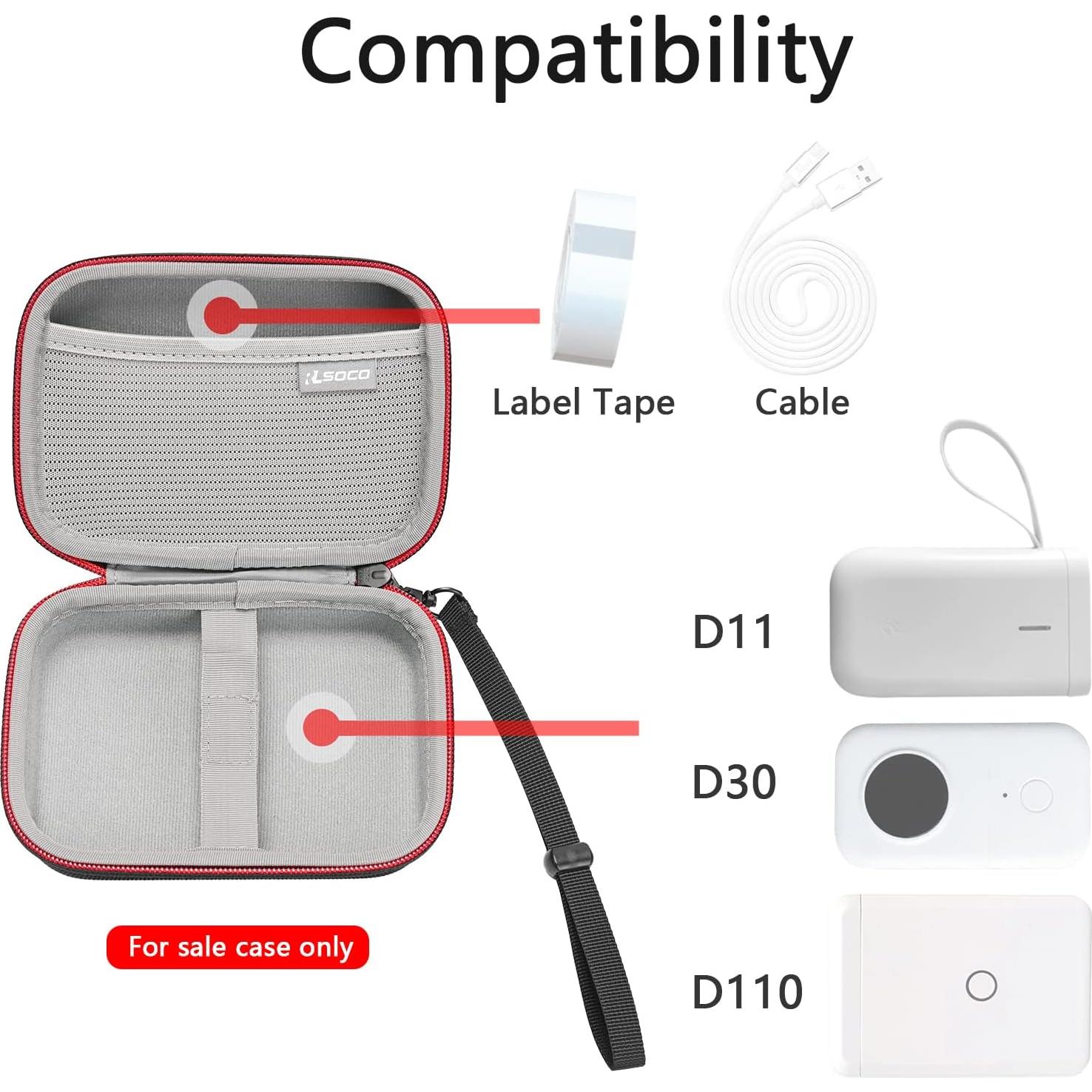 Funda RLSOCO para máquina etiquetadora NIIMBOT D11/D110 y Phomemo D30