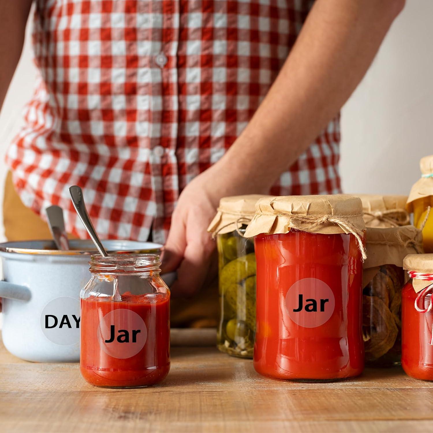 500 Etiquetas Térmicas Circulares Transparentes DLUGOPIS 2.54cm