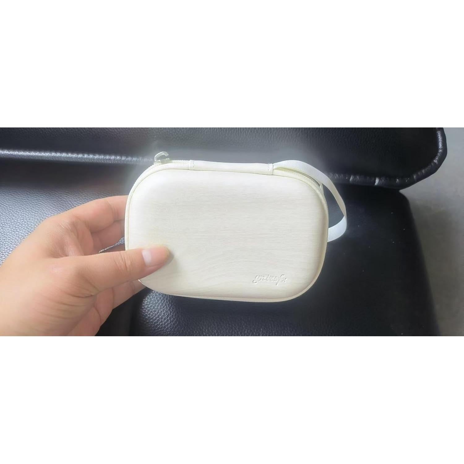 Funda de Cuero Grano de Madera para Etiquetadora Phomemo D30