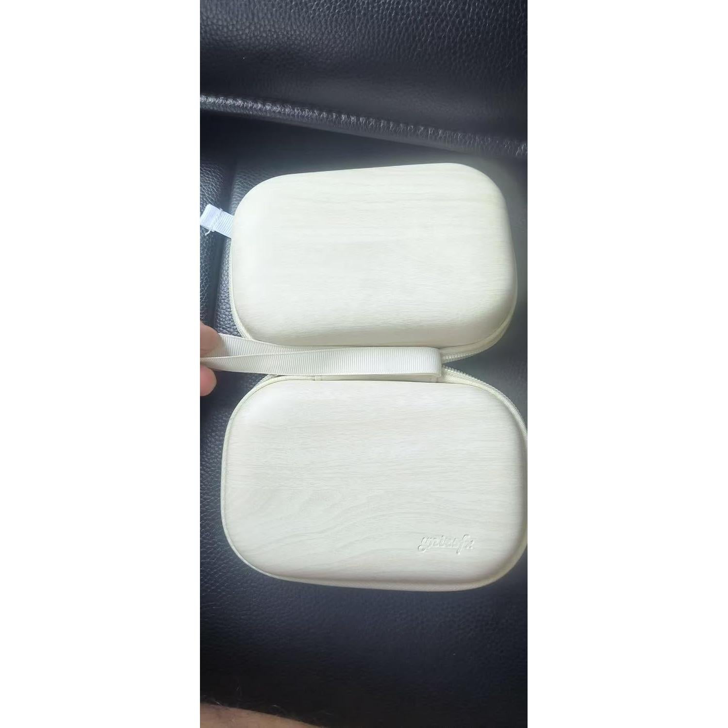 Funda de Cuero Grano de Madera para Etiquetadora Phomemo D30