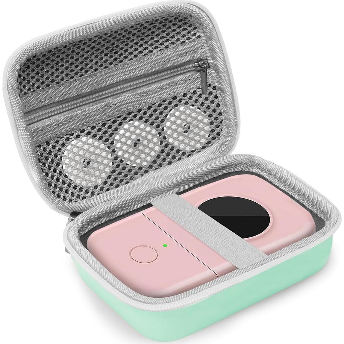 Funda EVA para Etiquetadora UCEC Verde y Negro - Compatible Phomemo D30