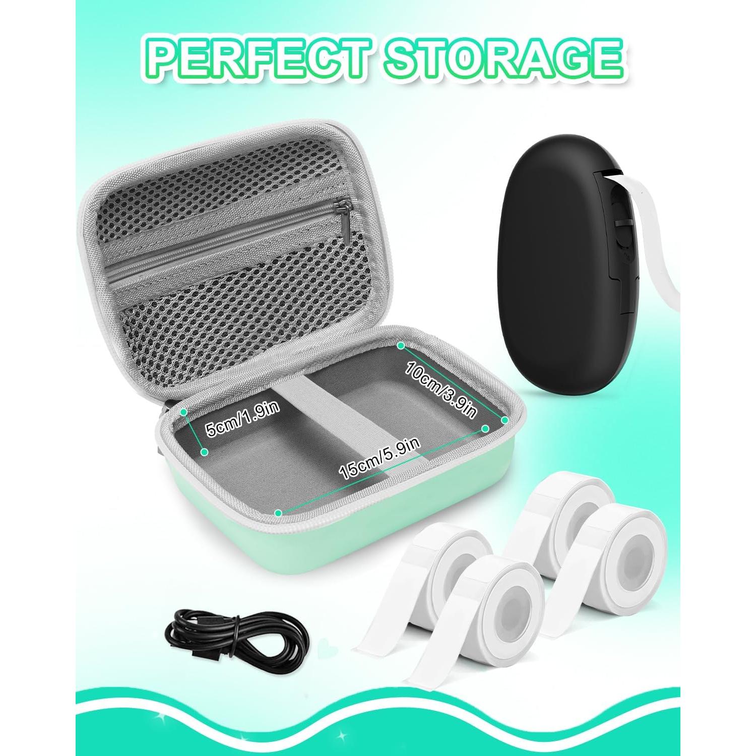 Funda EVA para Etiquetadora UCEC Verde y Negro - Compatible Phomemo D30