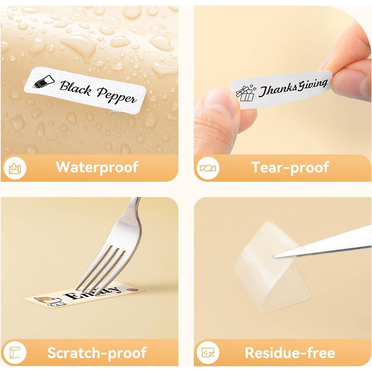 Etiquetas autoadhesivas NIIMBOT 0.5" (1.27 cm) 3 rollos