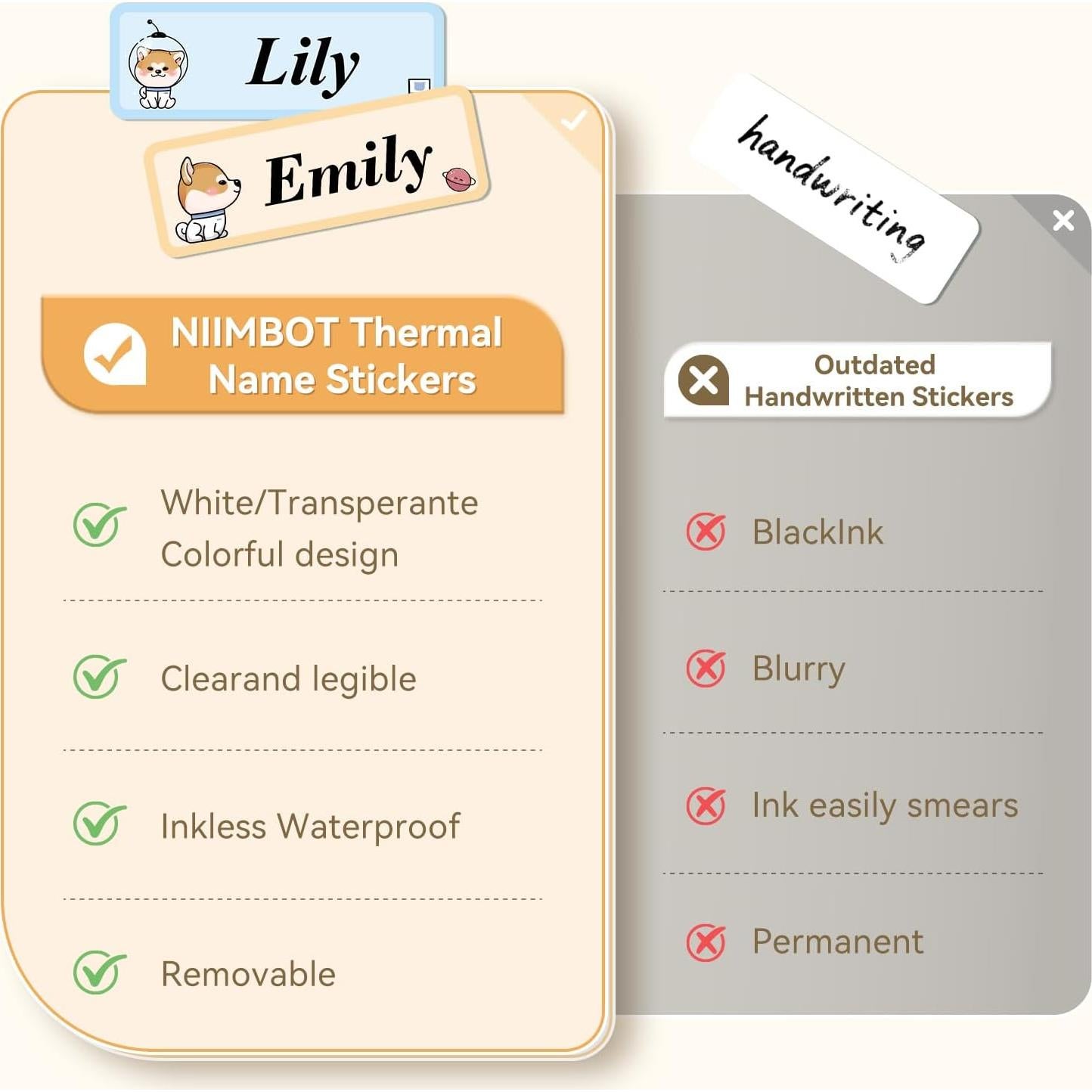 Etiquetas autoadhesivas NIIMBOT 0.5" (1.27 cm) 3 rollos