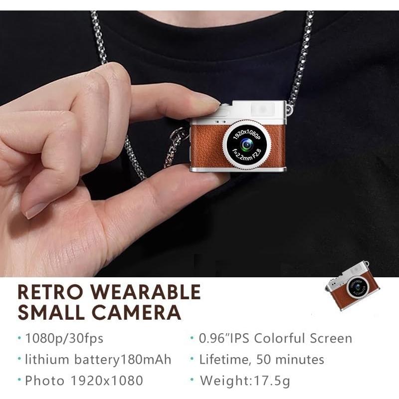 Mini Cámara Digital Retro 1080P Foivtrui con 32GB