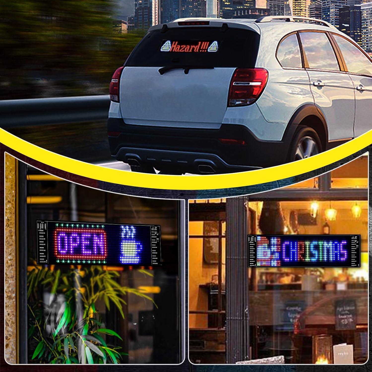 Cartel LED Programable Sasecgo 48x12.7cm con APP Bluetooth