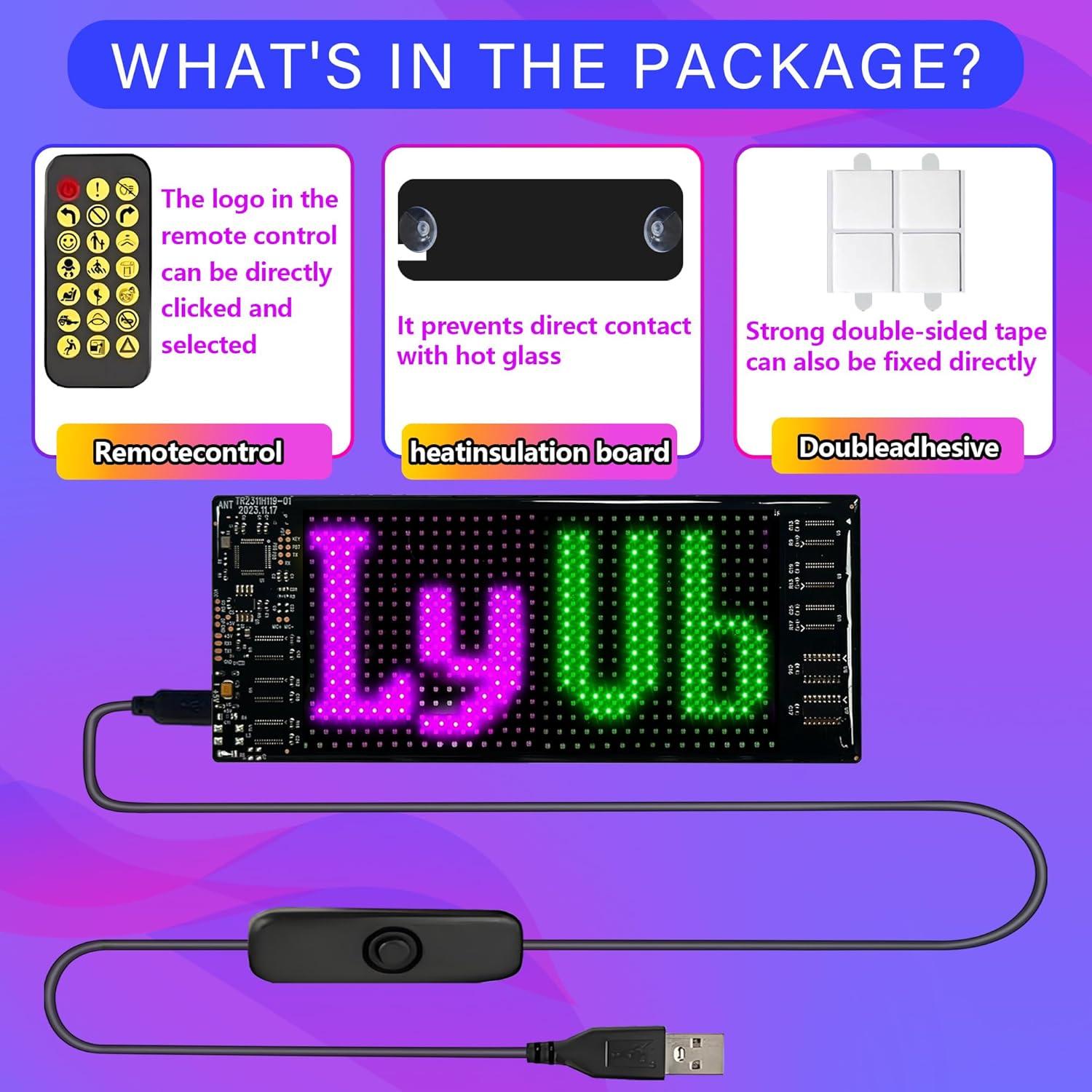 Cartel LED Flexible Meskliu 17.78x7.62cm Control APP Bluetooth