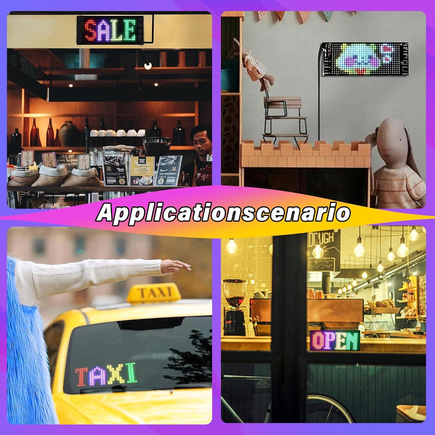 Cartel LED Flexible Meskliu 17.78x7.62cm Control APP Bluetooth