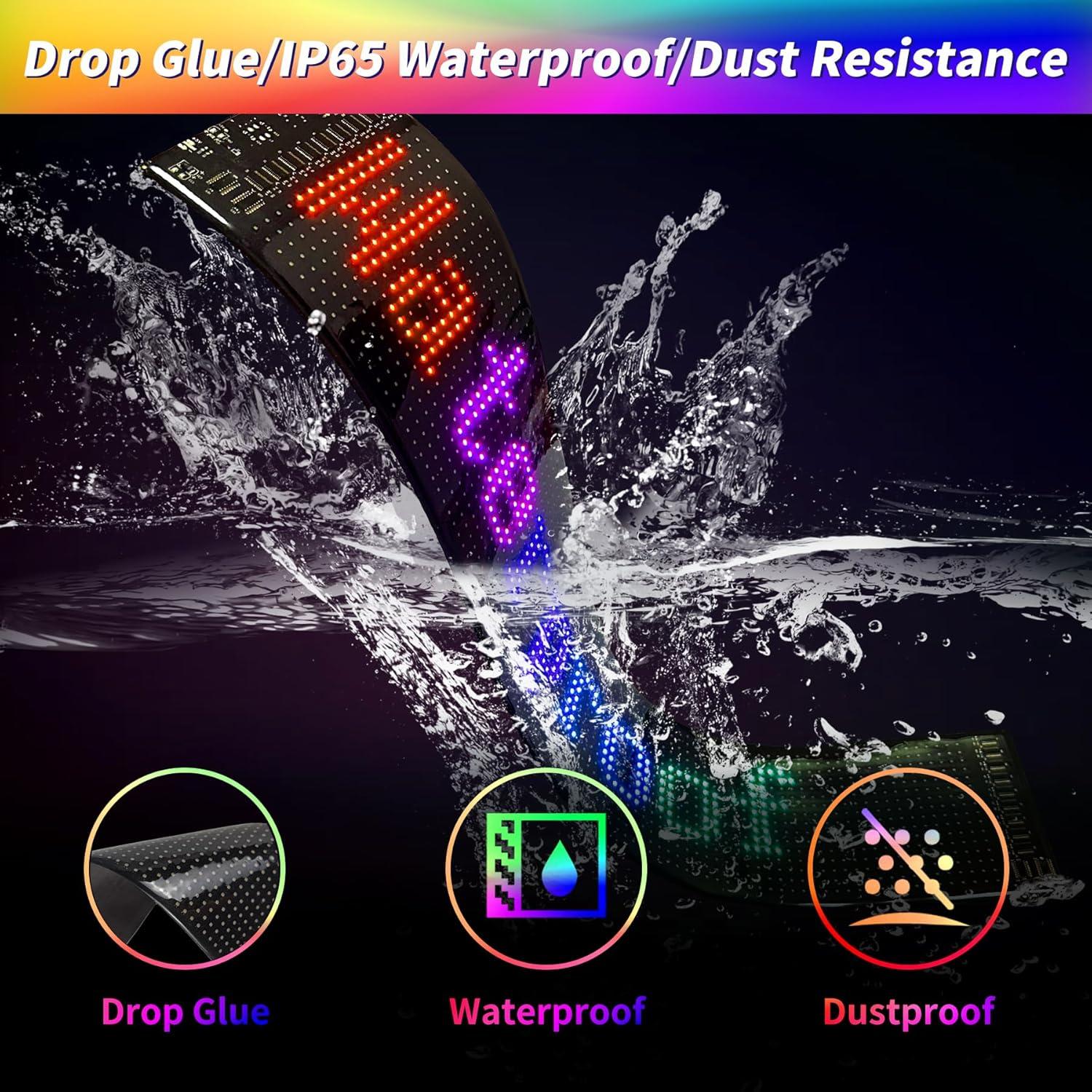 Cartel LED Publicitario Flexible Plikapli 61x13cm Control APP