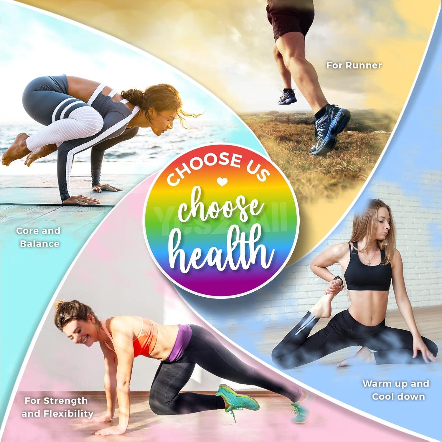 Rodillo de Espuma EVA Yes4All 46 cm Arcoíris Suave para Yoga