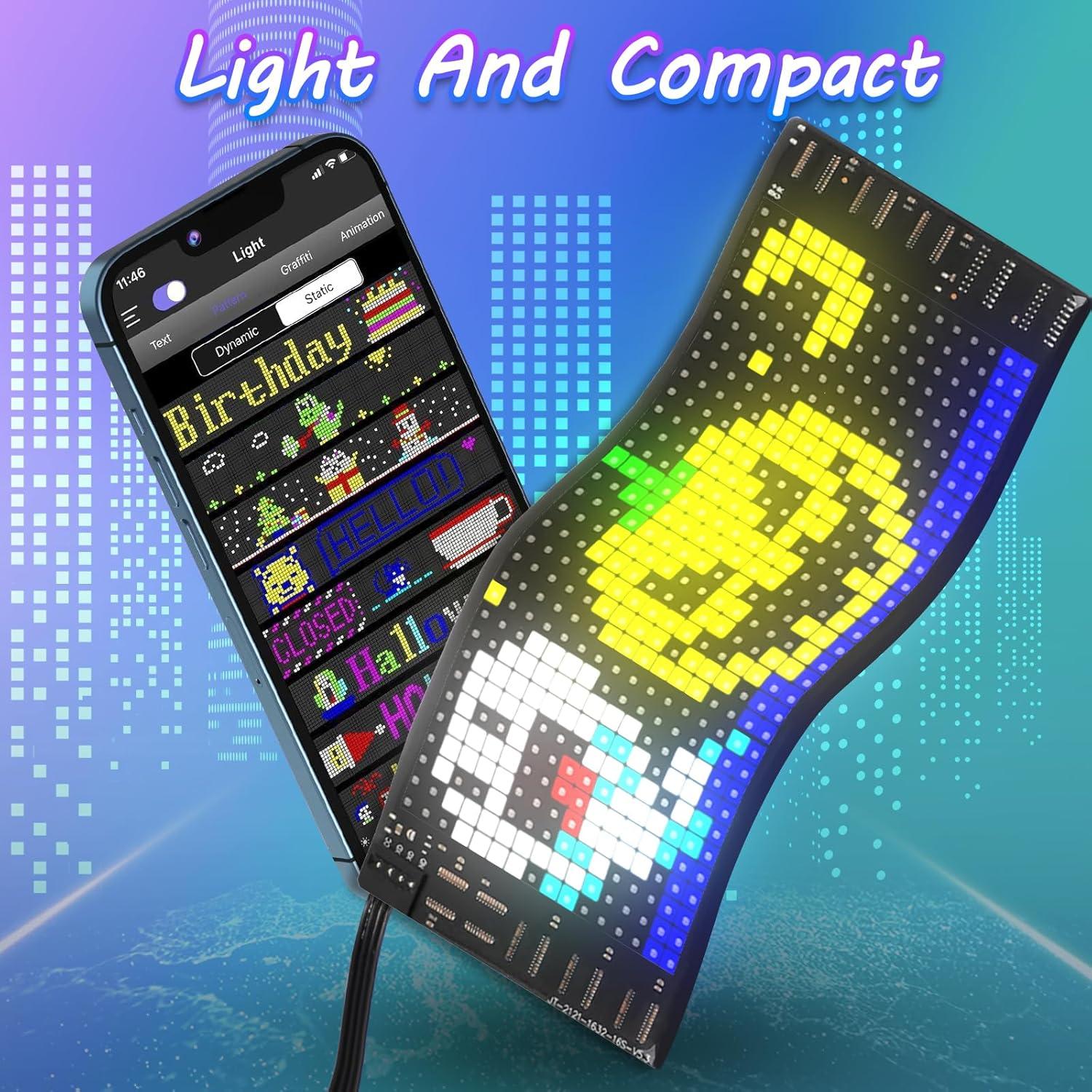 Panel LED Programable FAHKNS 7x3" RGB Control Bluetooth