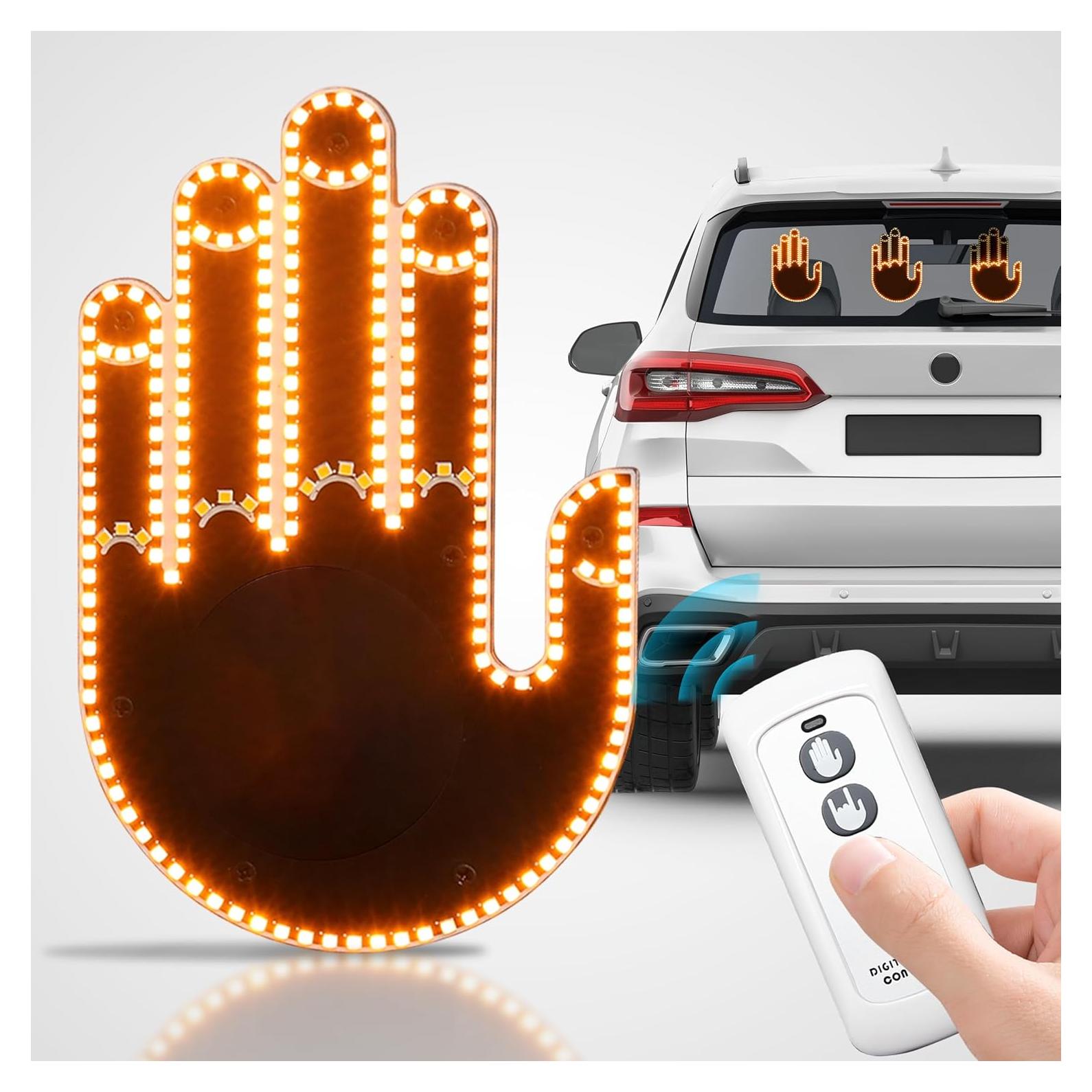 Luz de Gestos de Mano Qeeanmo LED para Auto Naranja 3 Modos