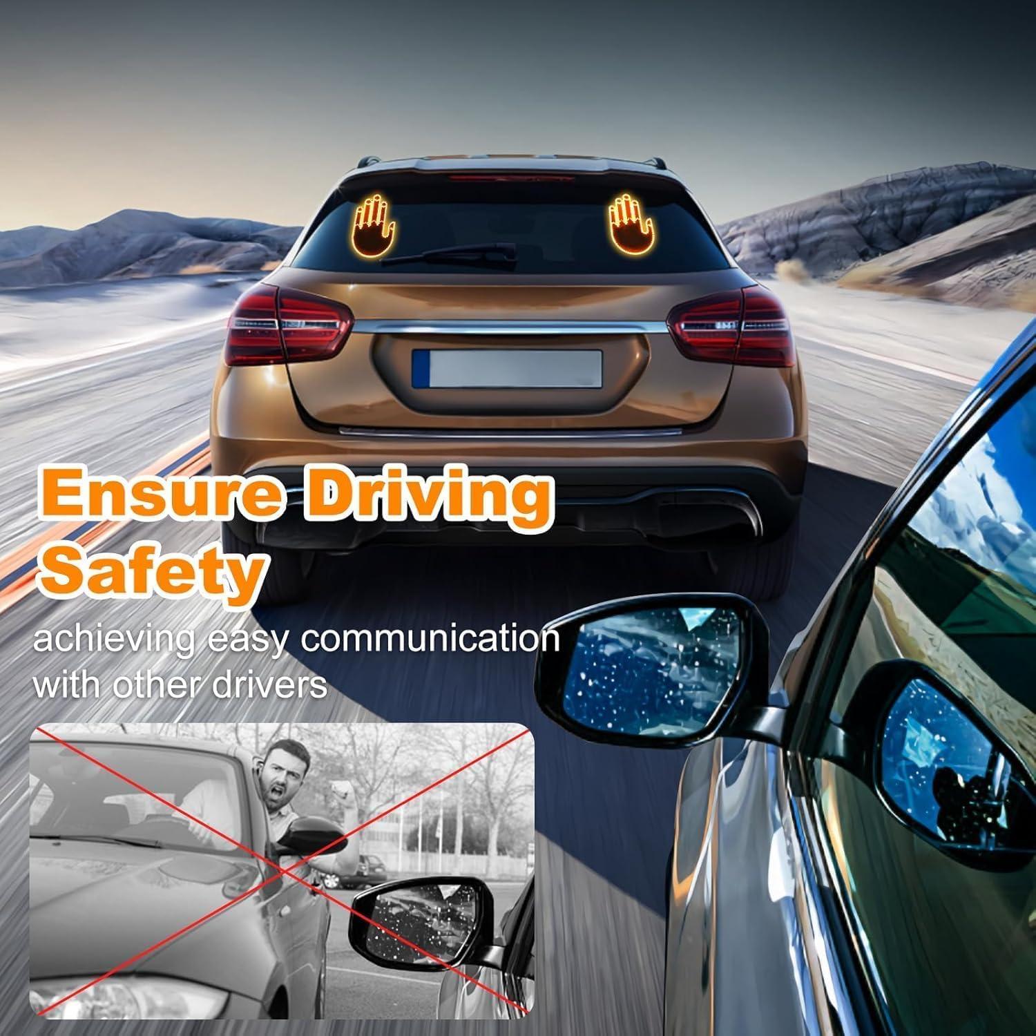 Luz de Gestos de Mano Qeeanmo LED para Auto Naranja 3 Modos