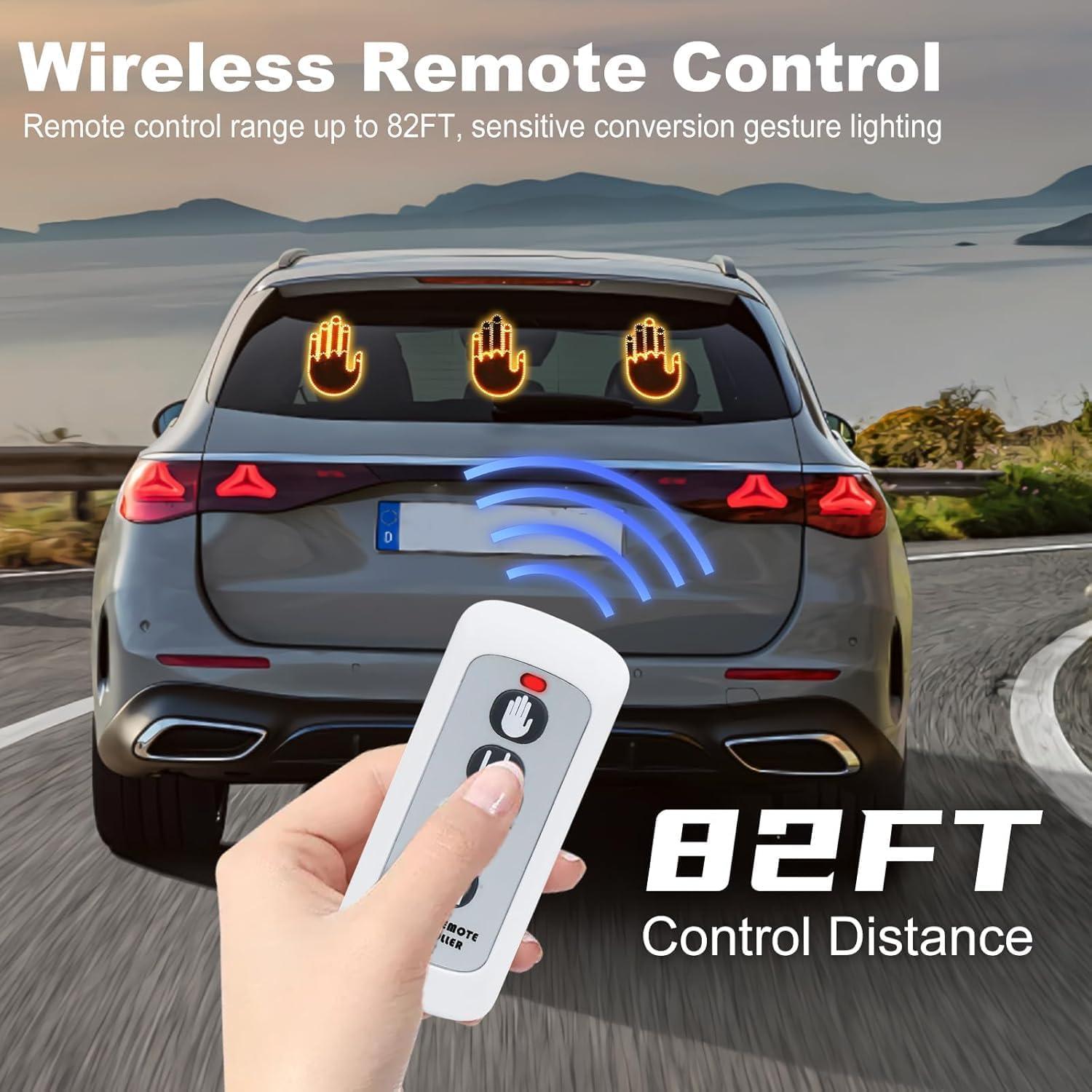 Luz de Gestos de Mano Qeeanmo LED para Auto Naranja 3 Modos