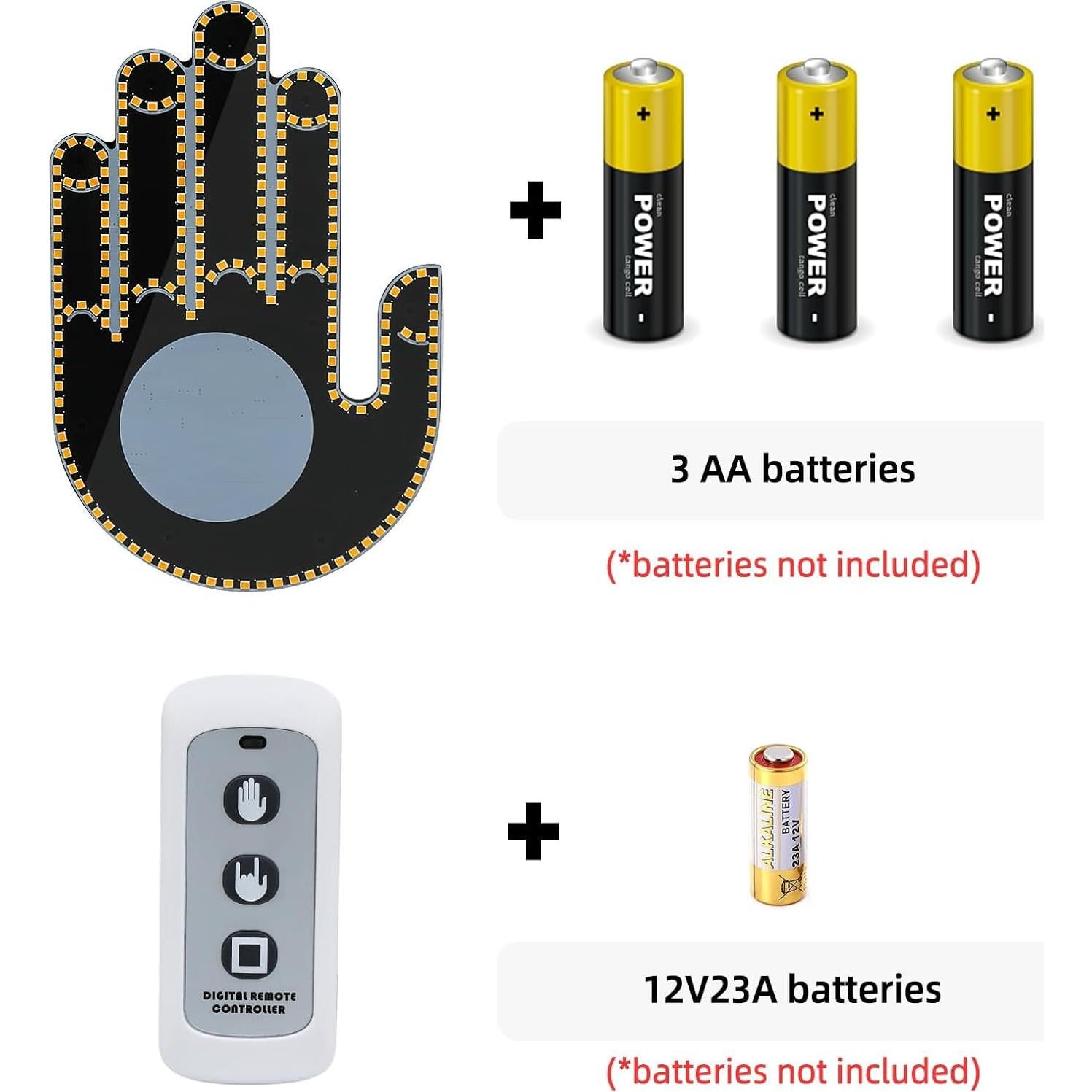 Luz de Gestos de Mano Qeeanmo LED para Auto Naranja 3 Modos