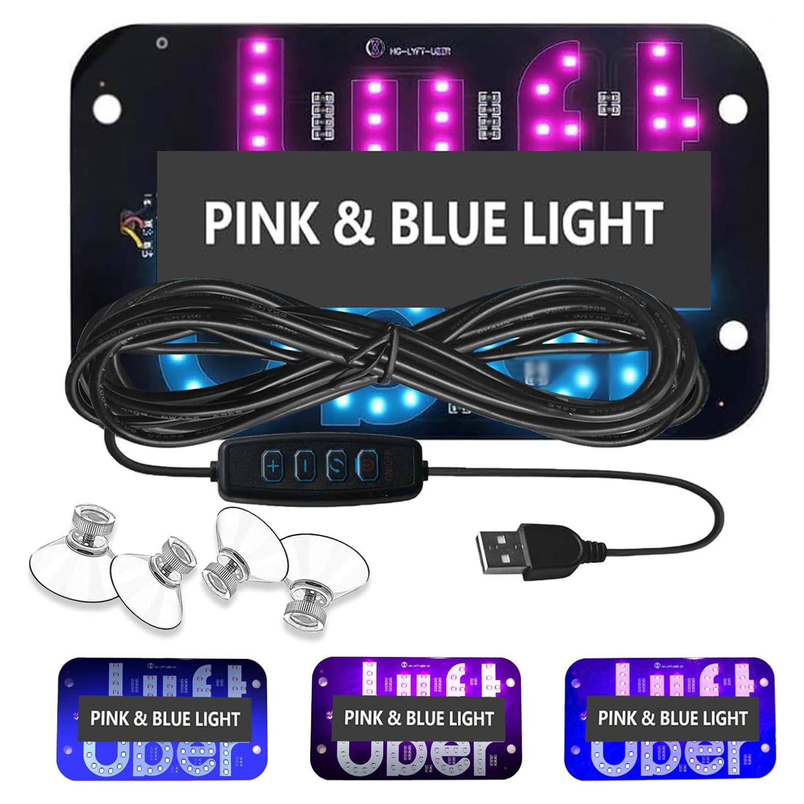 Cartel LED Doble Color Wtruoy para Coche USB Ajustable