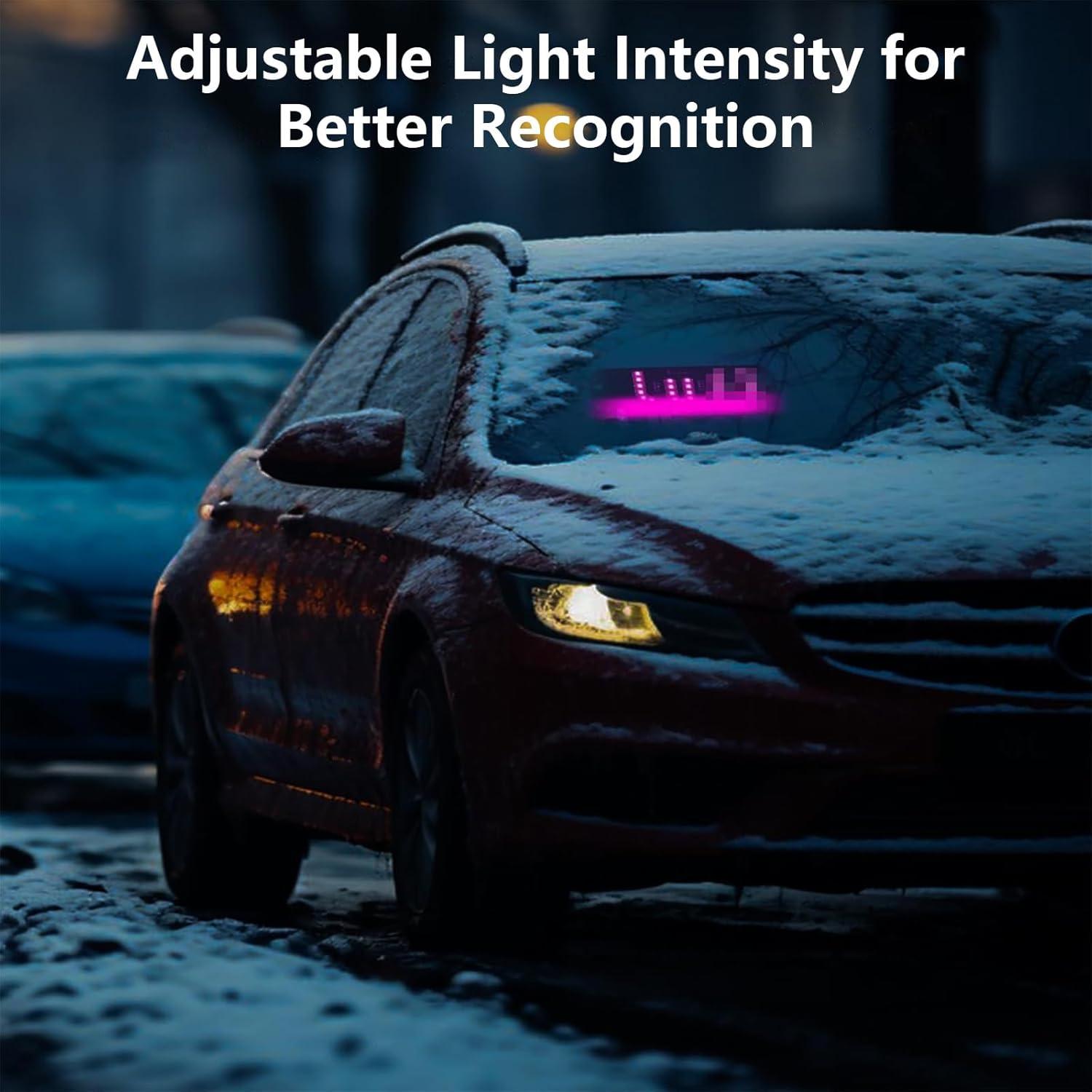 Cartel LED Doble Color Wtruoy para Coche USB Ajustable