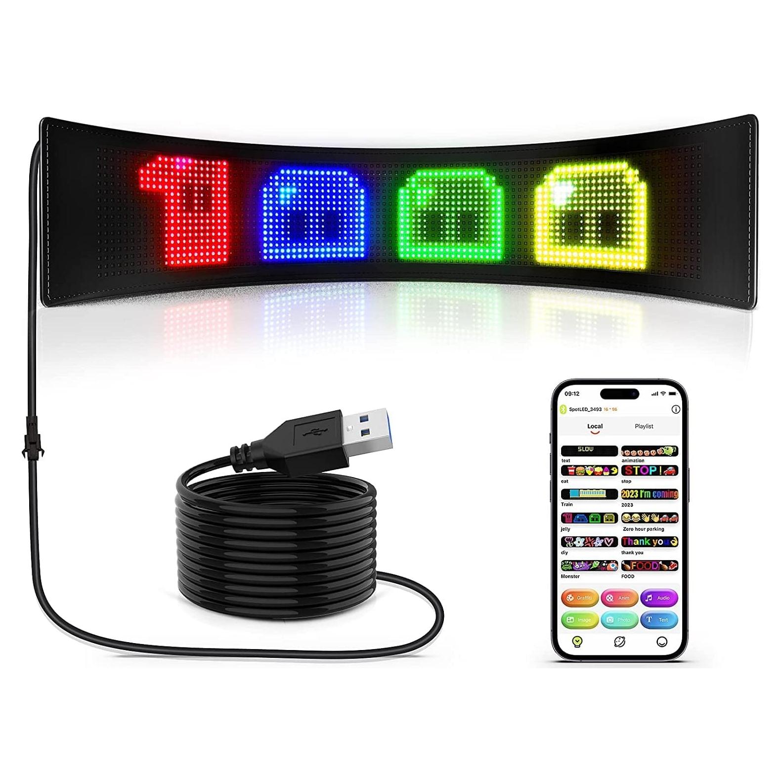 Letrero LED Programable Rayhome 68.58x12.7cm Multicolor Bluetooth