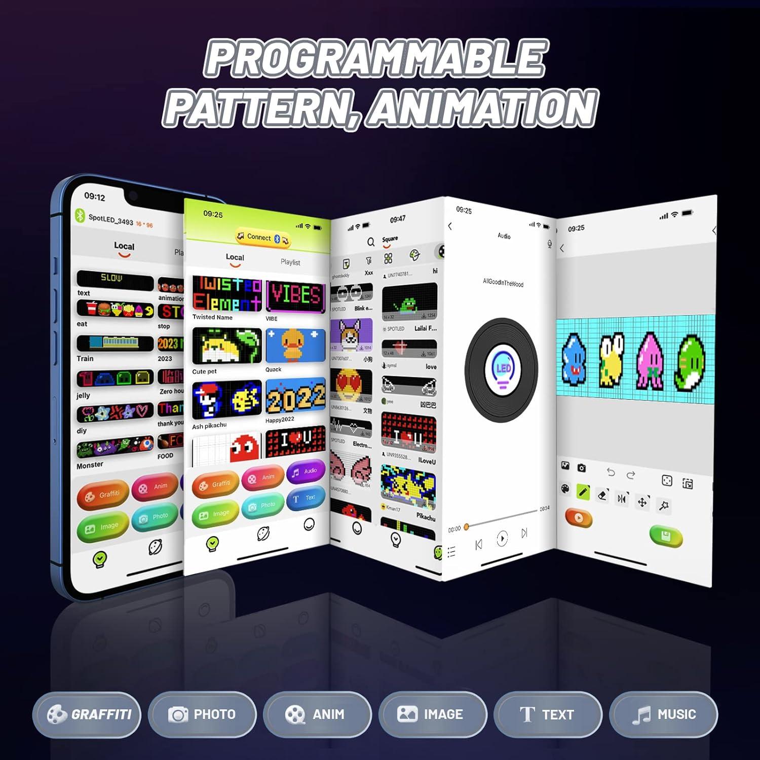 Letrero LED Programable Rayhome 68.58x12.7cm Multicolor Bluetooth