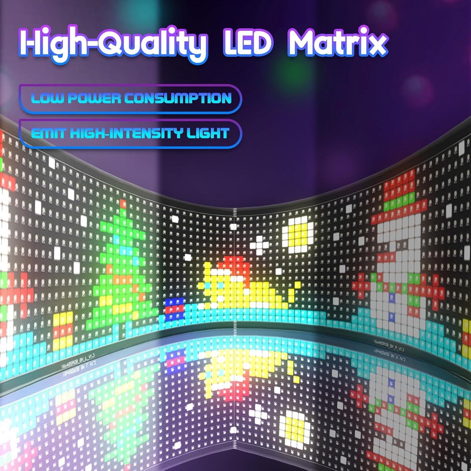 Letrero LED Programable FAHKNS 58.4x12.7cm Bluetooth IP66