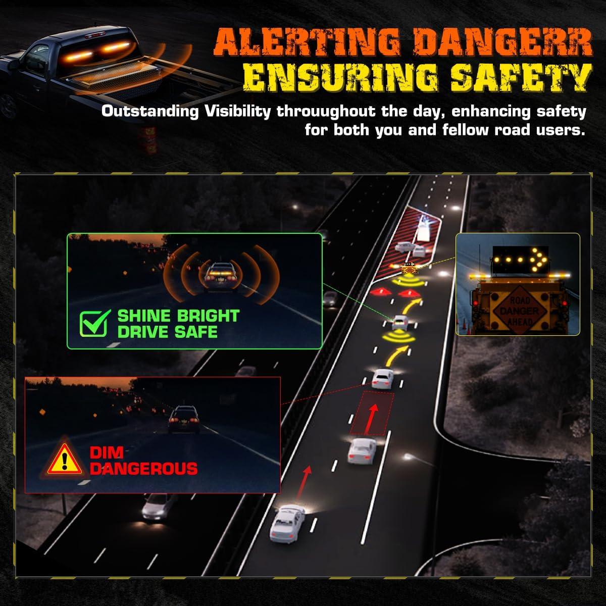 Barra de Luz LED Estroboscópica de Emergencia LRTER 44.96 cm