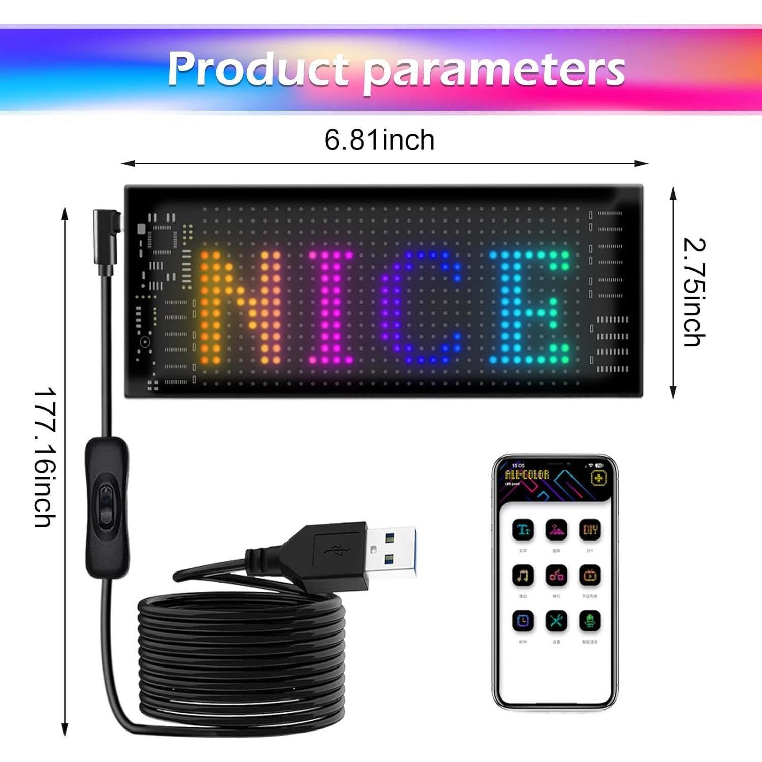 Cartel LED Flexible Polcatay POLXSP6201BL, RGB Impermeable