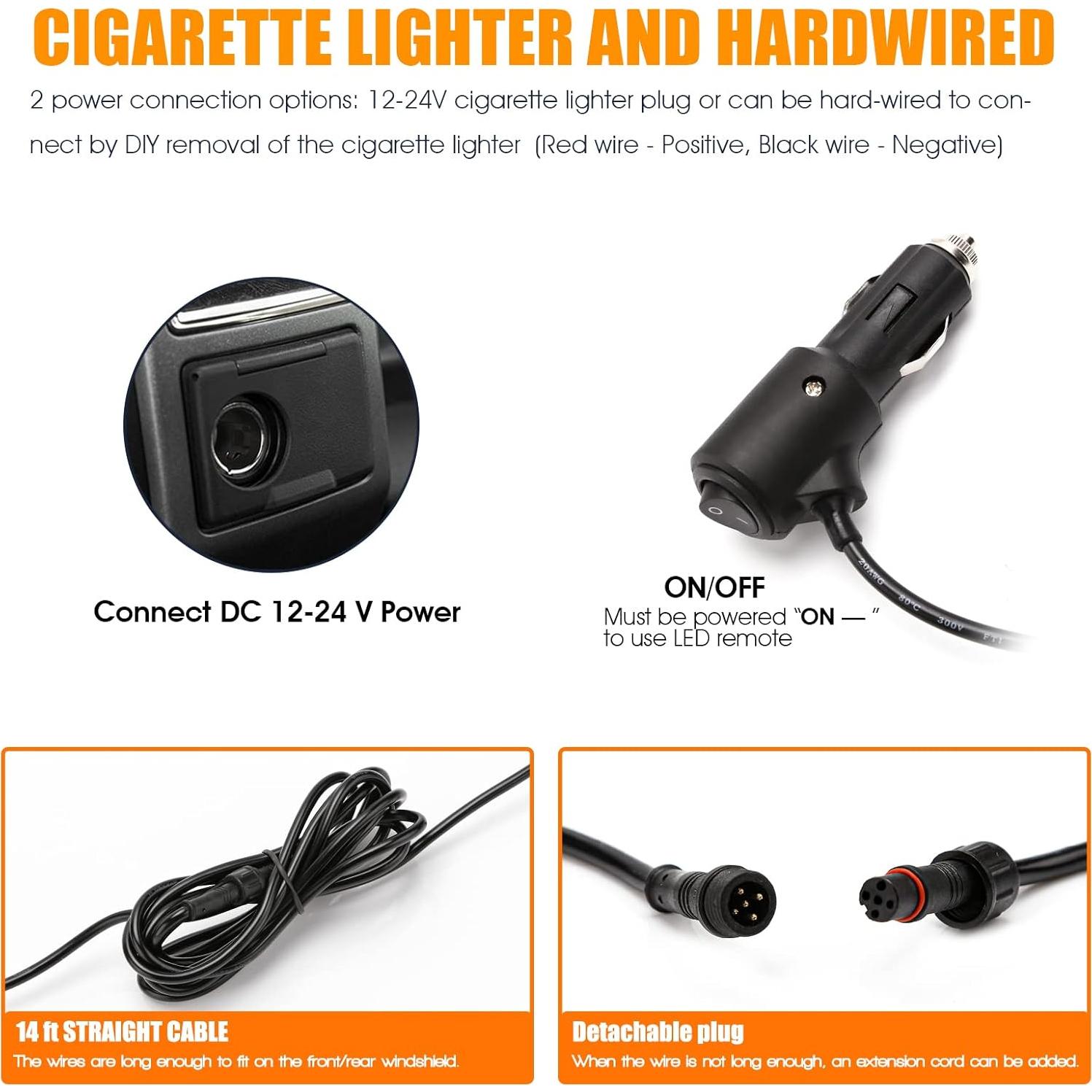 Barra de Luz LED de Emergencia BooYu 2 en 1 64W Ámbar/Blanco