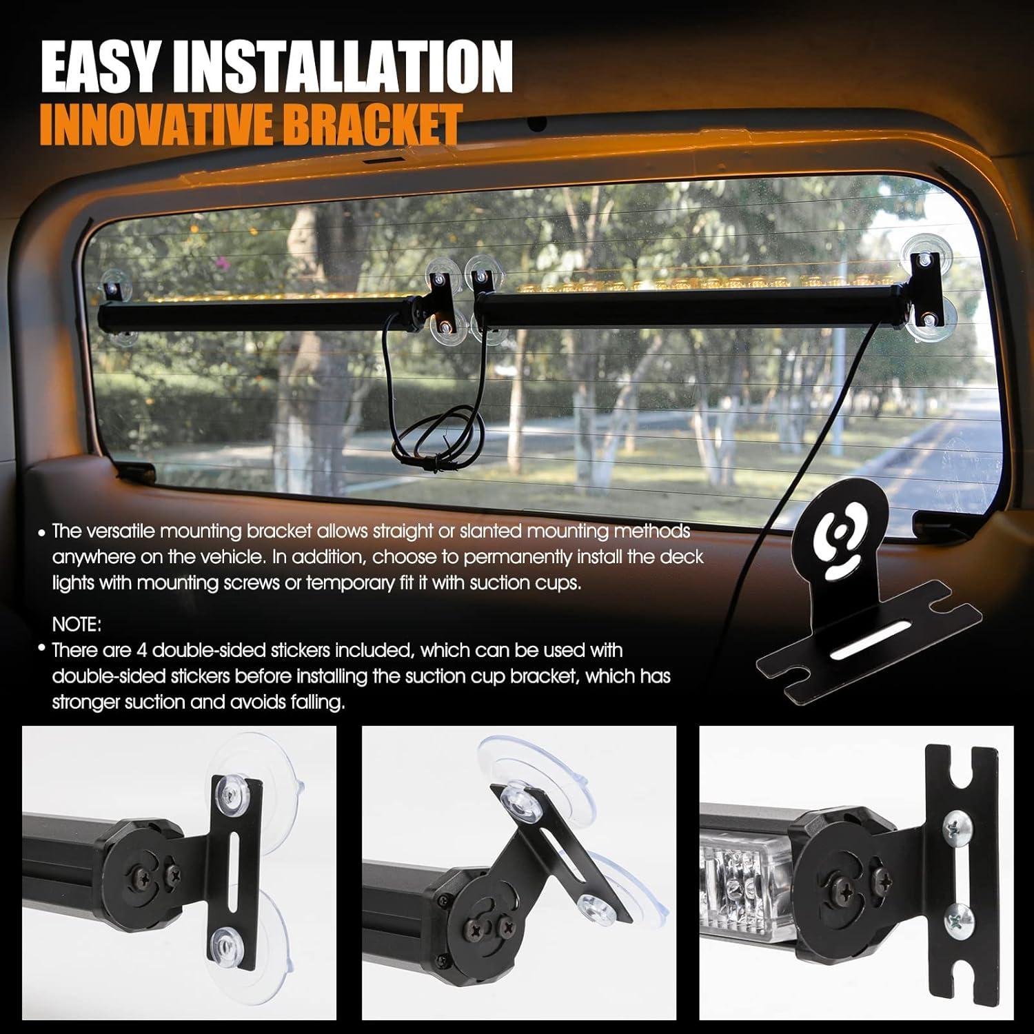 Barra de Luz LED de Emergencia BooYu 2 en 1 64W Ámbar/Blanco