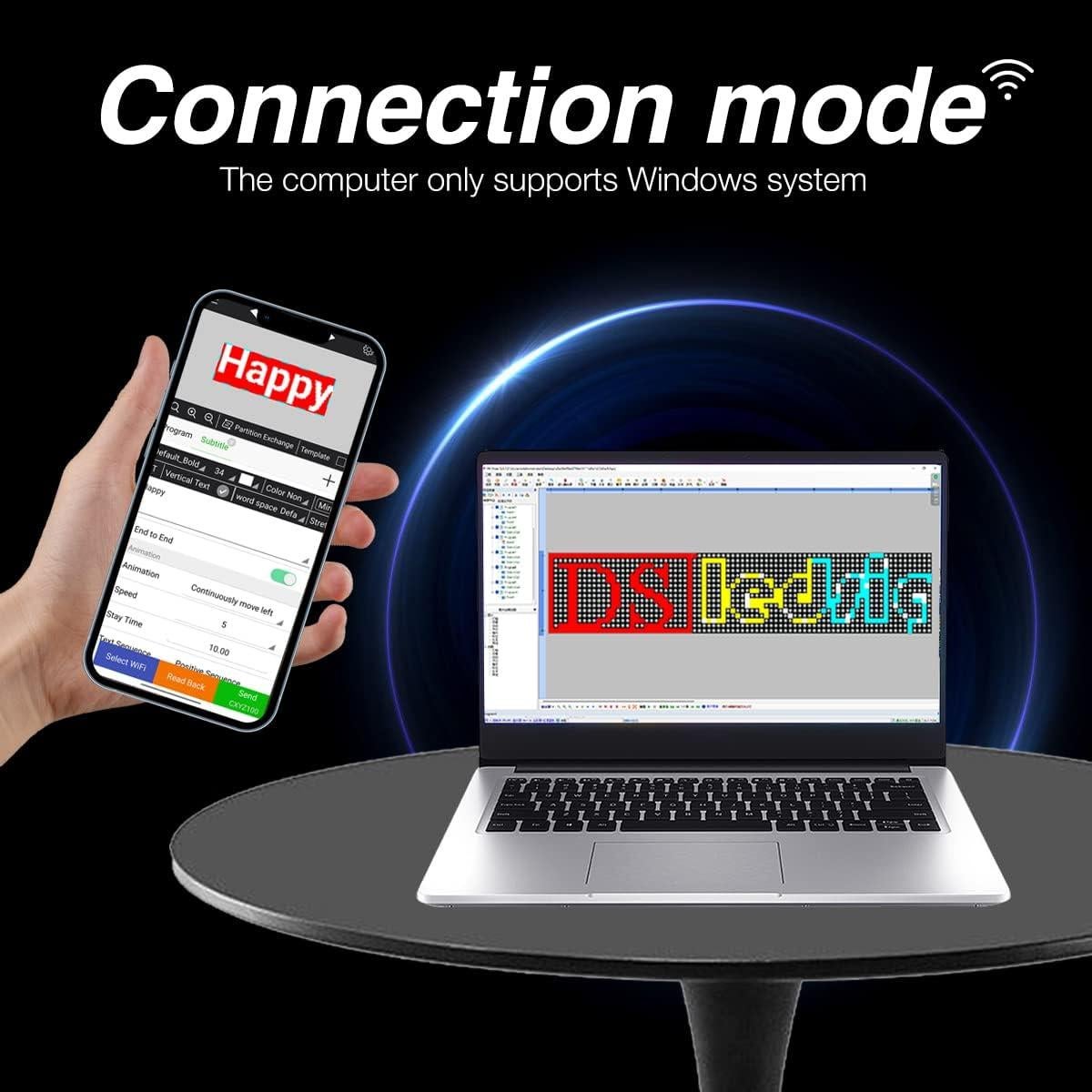 Cartel LED Programable P10 DS ledsign 99x19 cm Color Completo