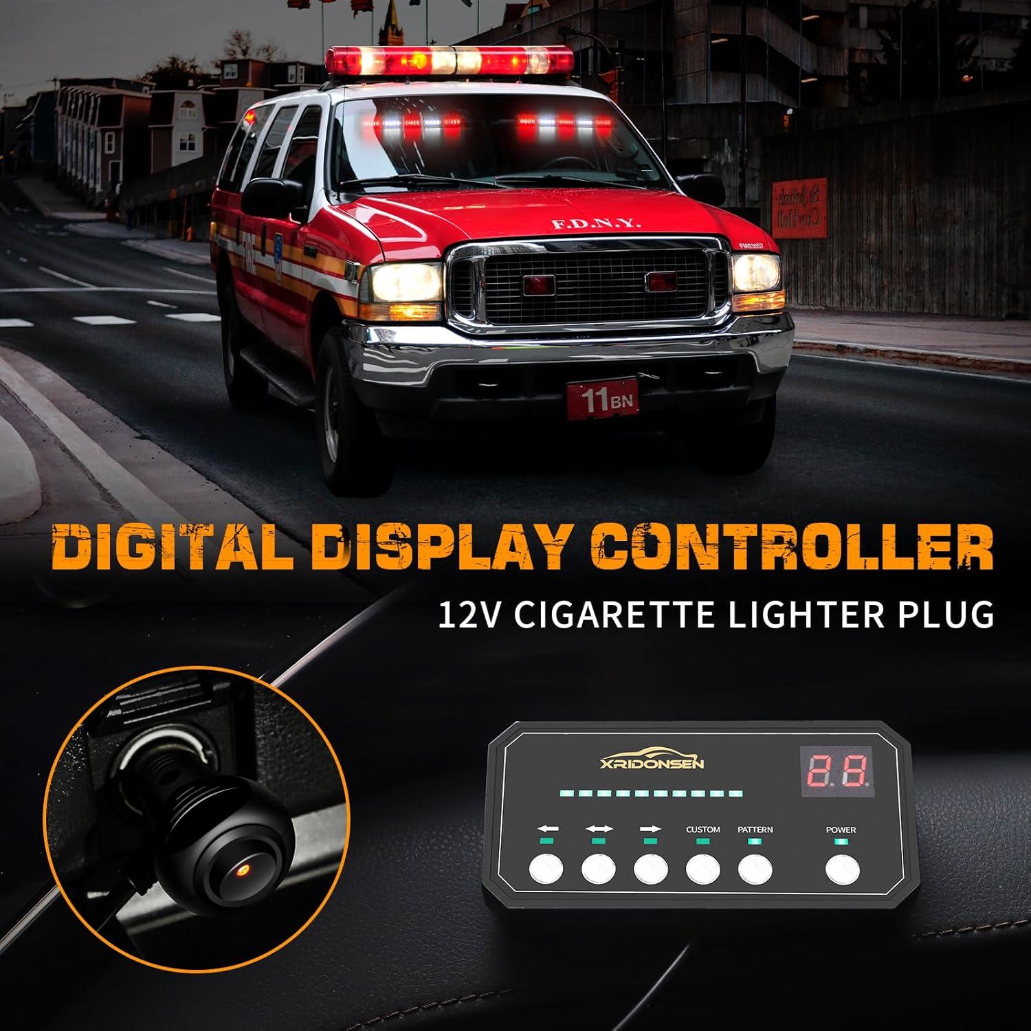 Luces de Emergencia XRIDONSEN 40 LED Rojas y Blancas 1.93 kg