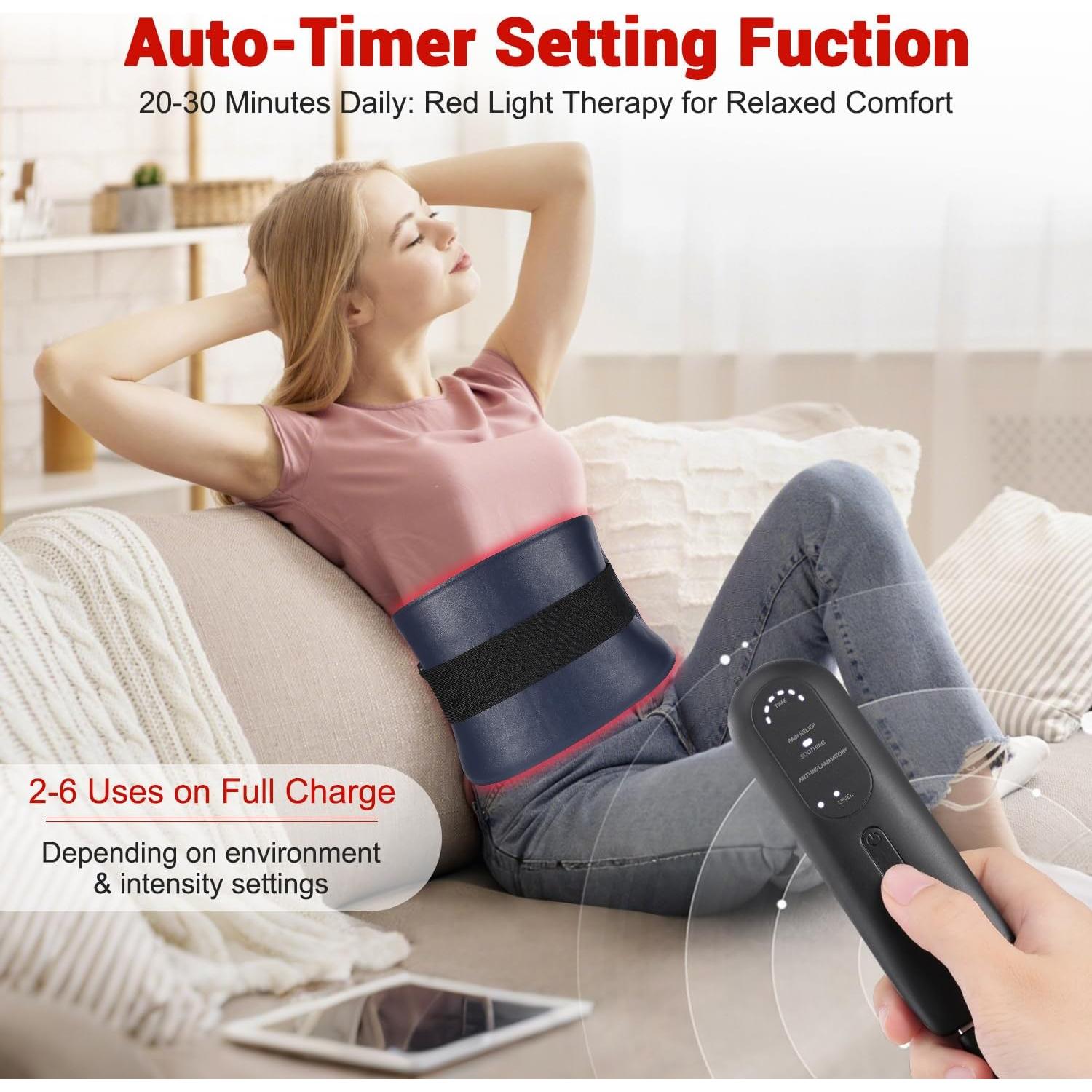 Cinturón de Terapia de Luz Roja Muuruu 660nm 850nm Infrarrojo
