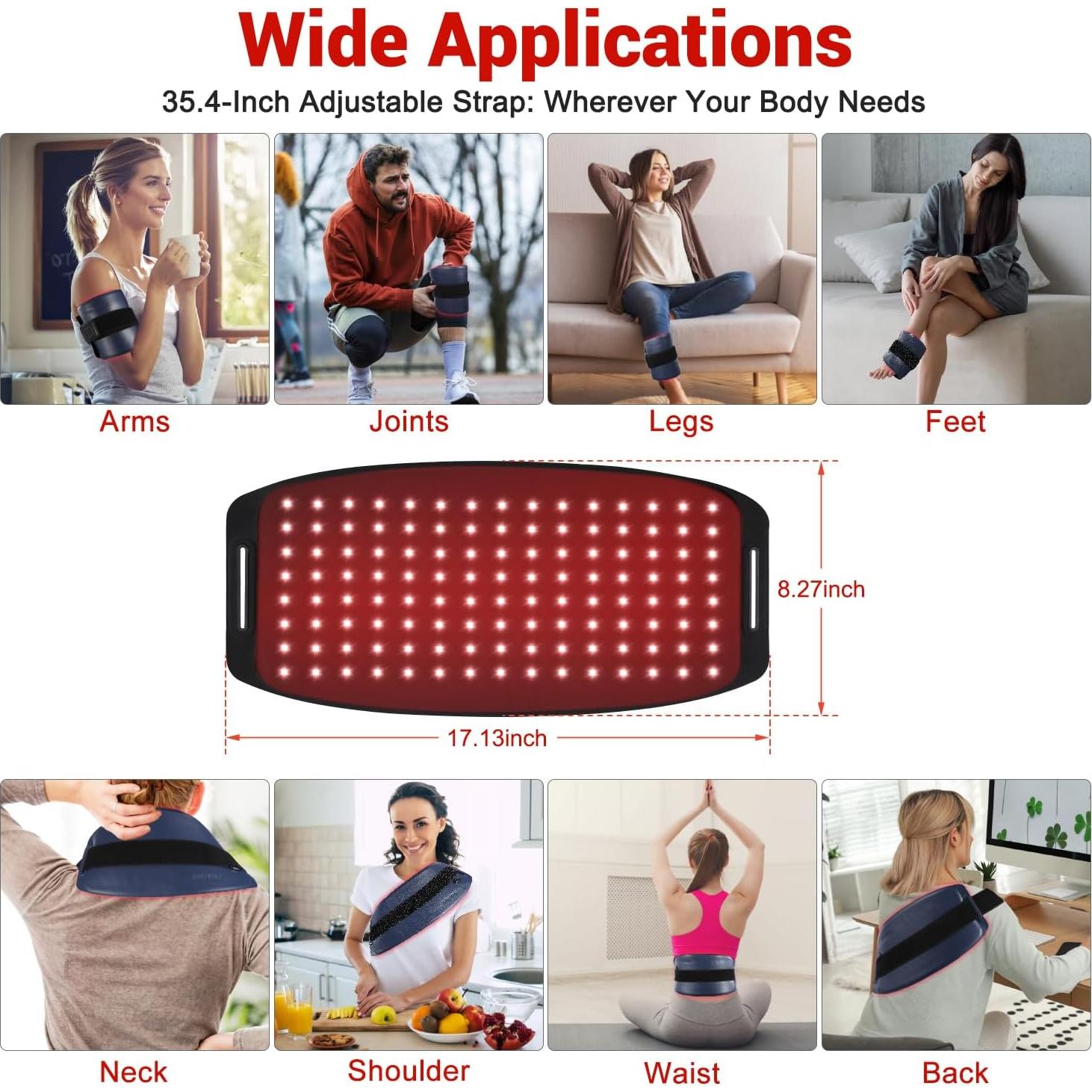 Cinturón de Terapia de Luz Roja Muuruu 660nm 850nm Infrarrojo