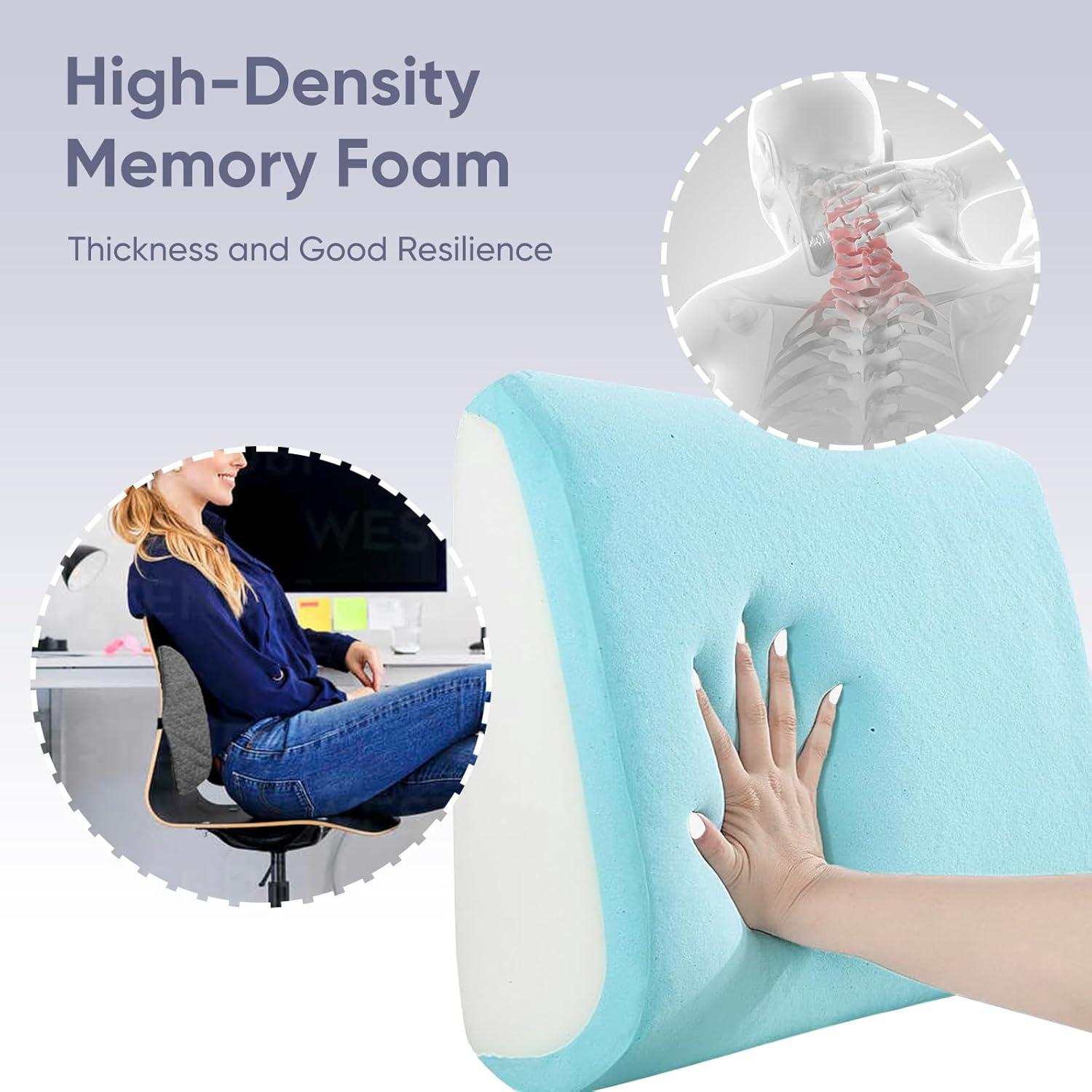 Almohada Lumbar FOUXTEL Extra Grande 50.8x35.6x14cm Gris