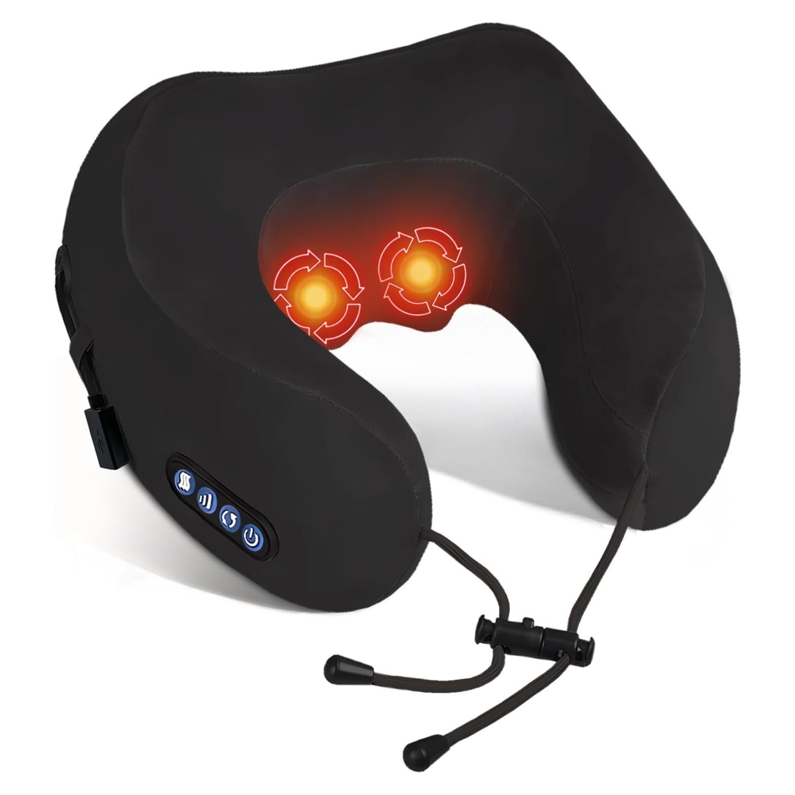 Masajeador de Cuello Eléctrico Yincook Shiatsu Calentado Negro