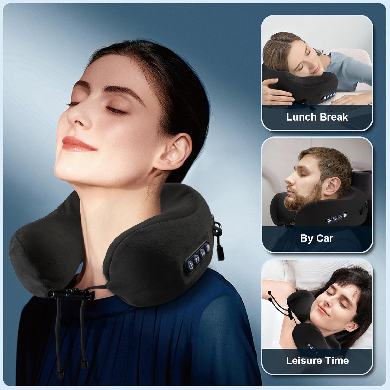 Masajeador de Cuello Eléctrico Yincook Shiatsu Calentado Negro