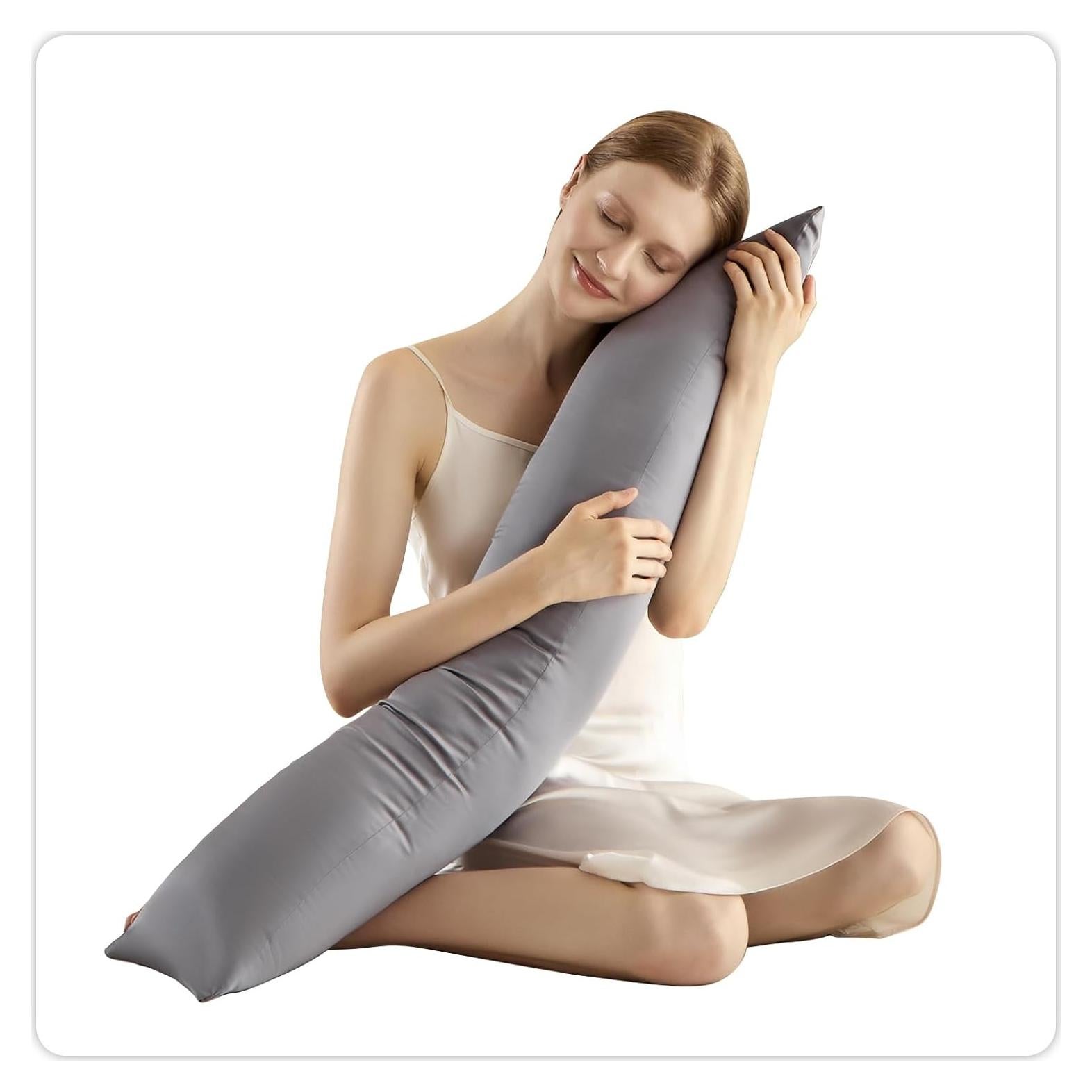 Almohada Corporal con Peso MIOTO 104 cm Tencel Gris