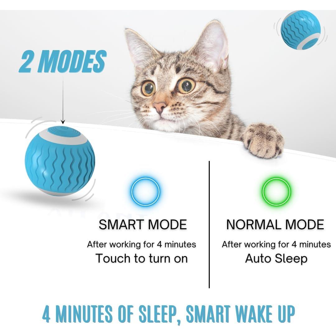 Bola Interactiva para Gatos Yige Naranja LED Recargable