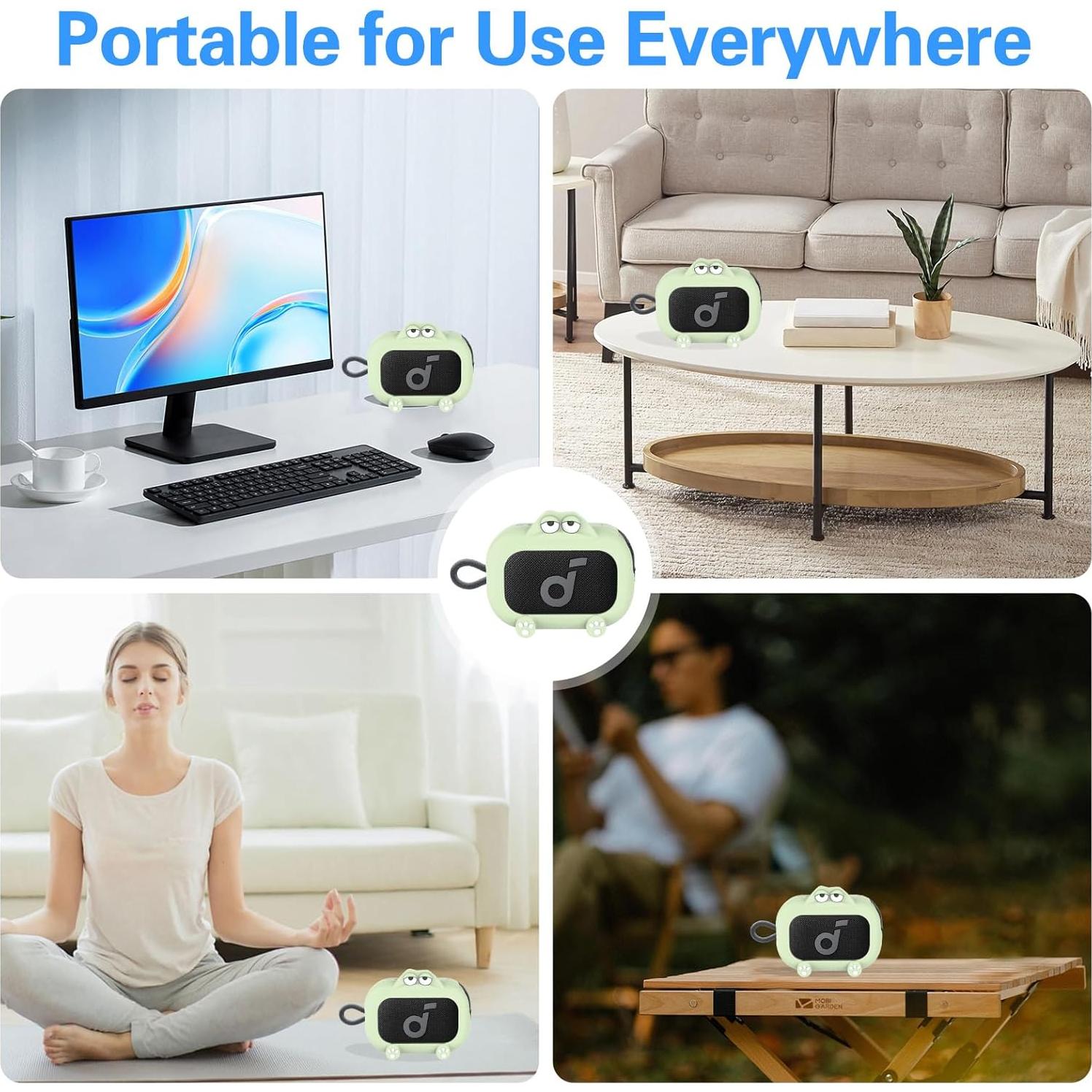 Funda de Silicona Verde para Altavoz Bluetooth Anker Soundcore Select 4 Go