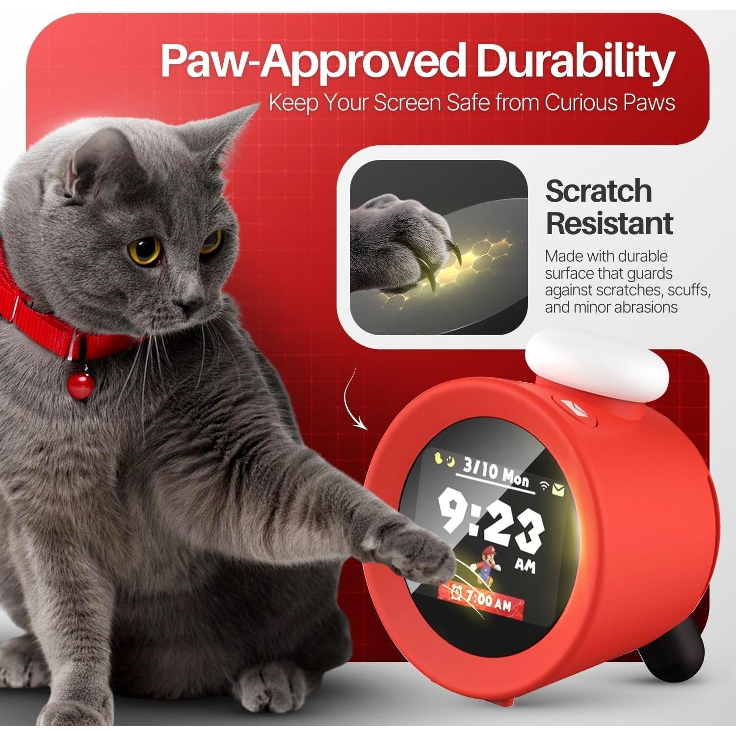 Protector de Pantalla TNP para Reloj Despertador Nintendo Alarmo - Vidrio Templado HD 9H, Paquete de 2