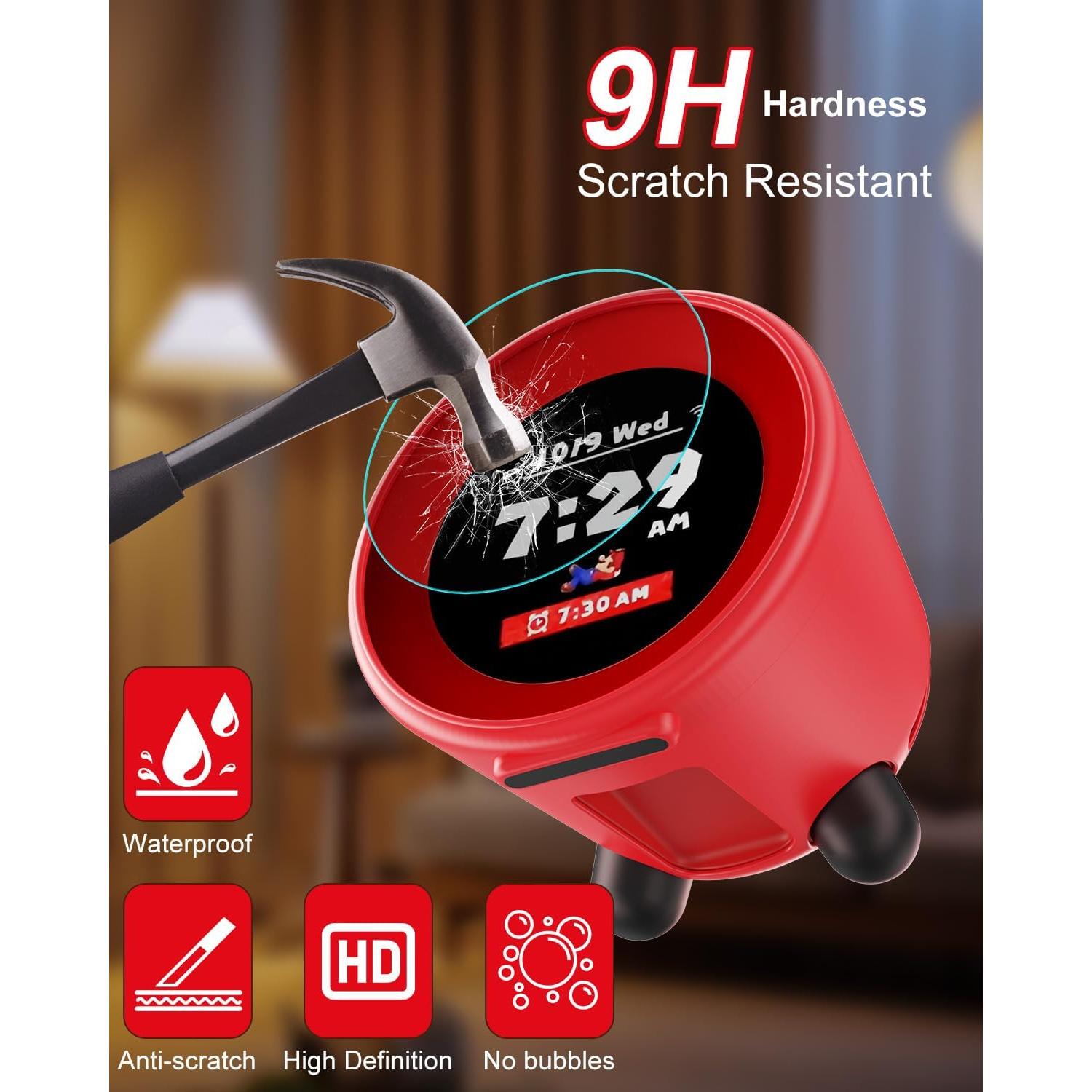 Funda de Silicona y 2 Protectores de Vidrio para Nintendo Alarmo