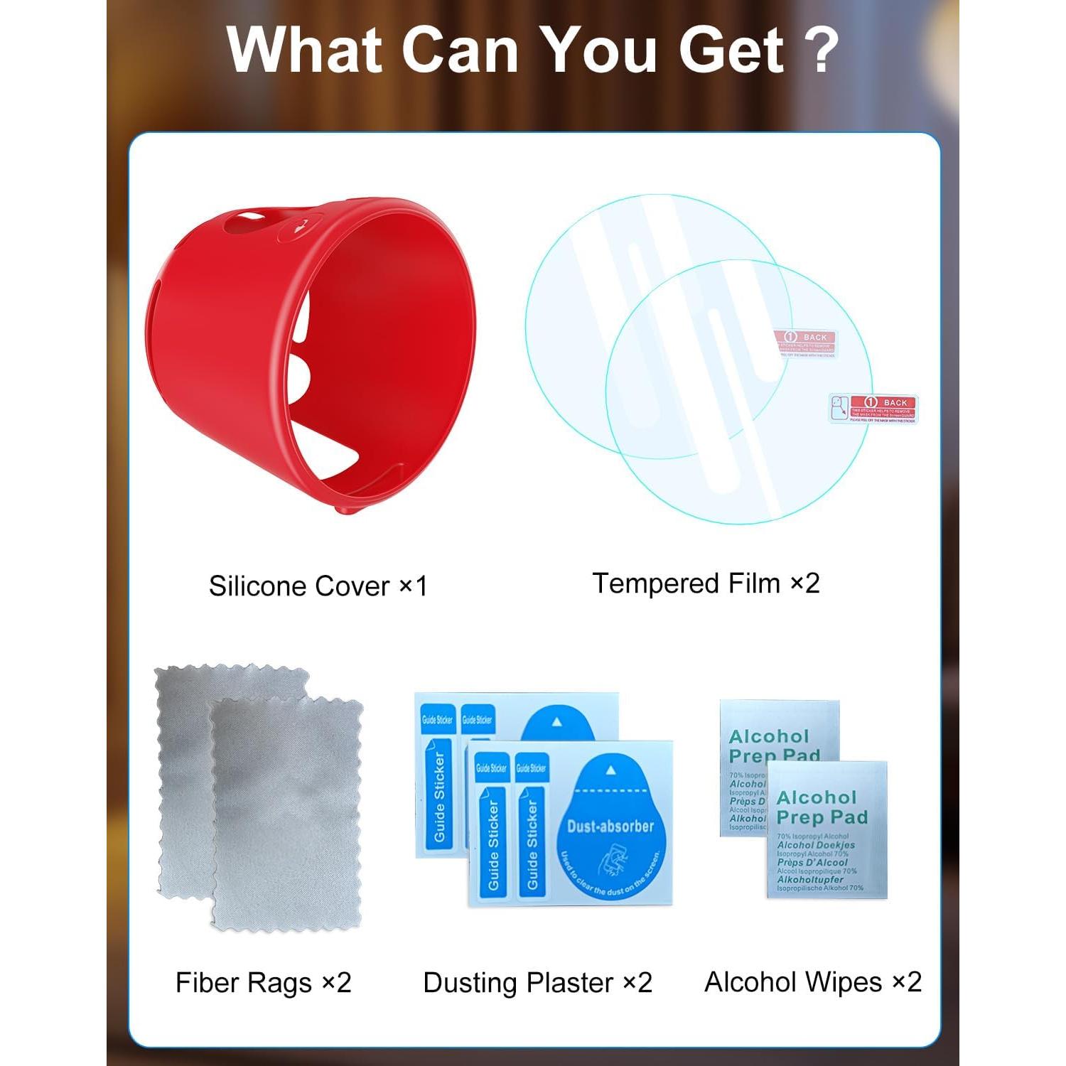 Funda de Silicona y 2 Protectores de Vidrio para Nintendo Alarmo