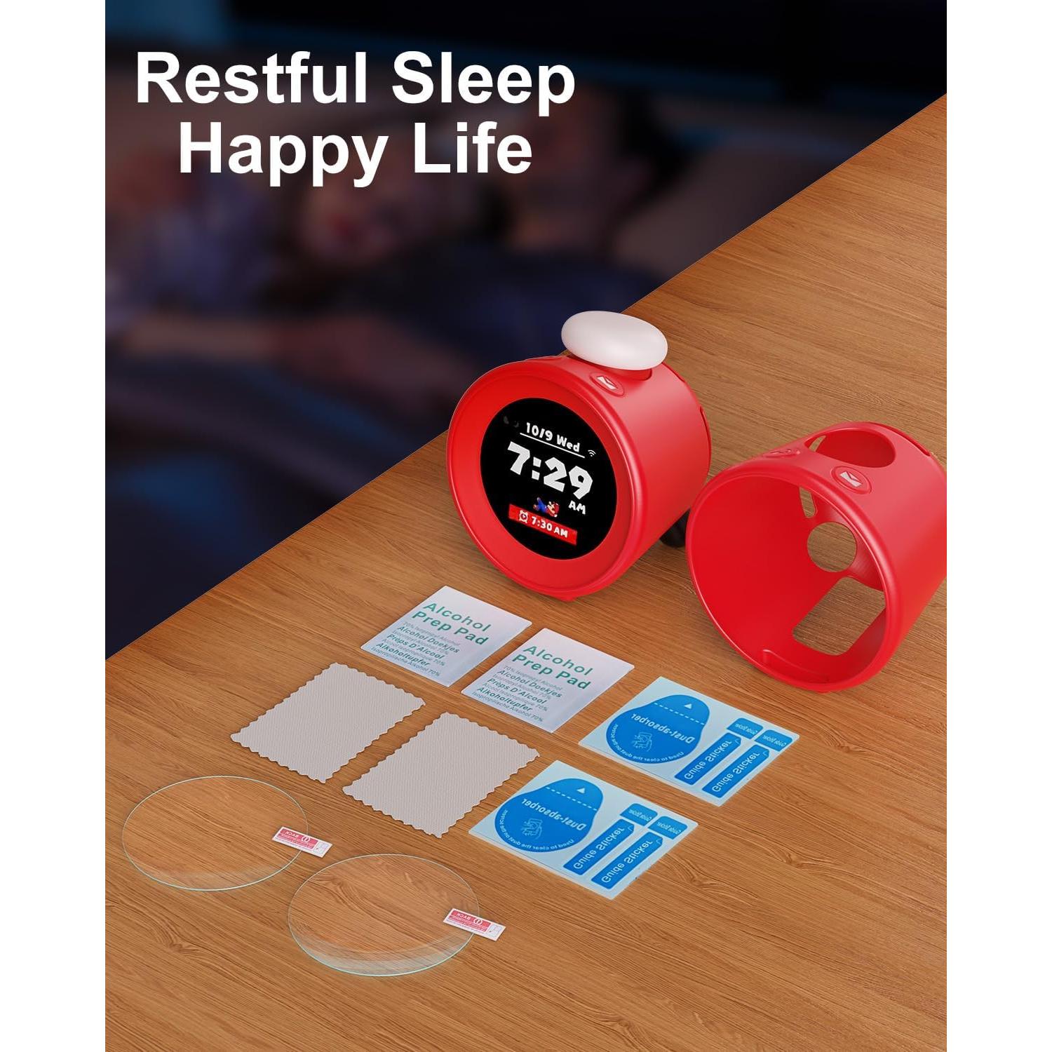 Funda de Silicona y 2 Protectores de Vidrio para Nintendo Alarmo